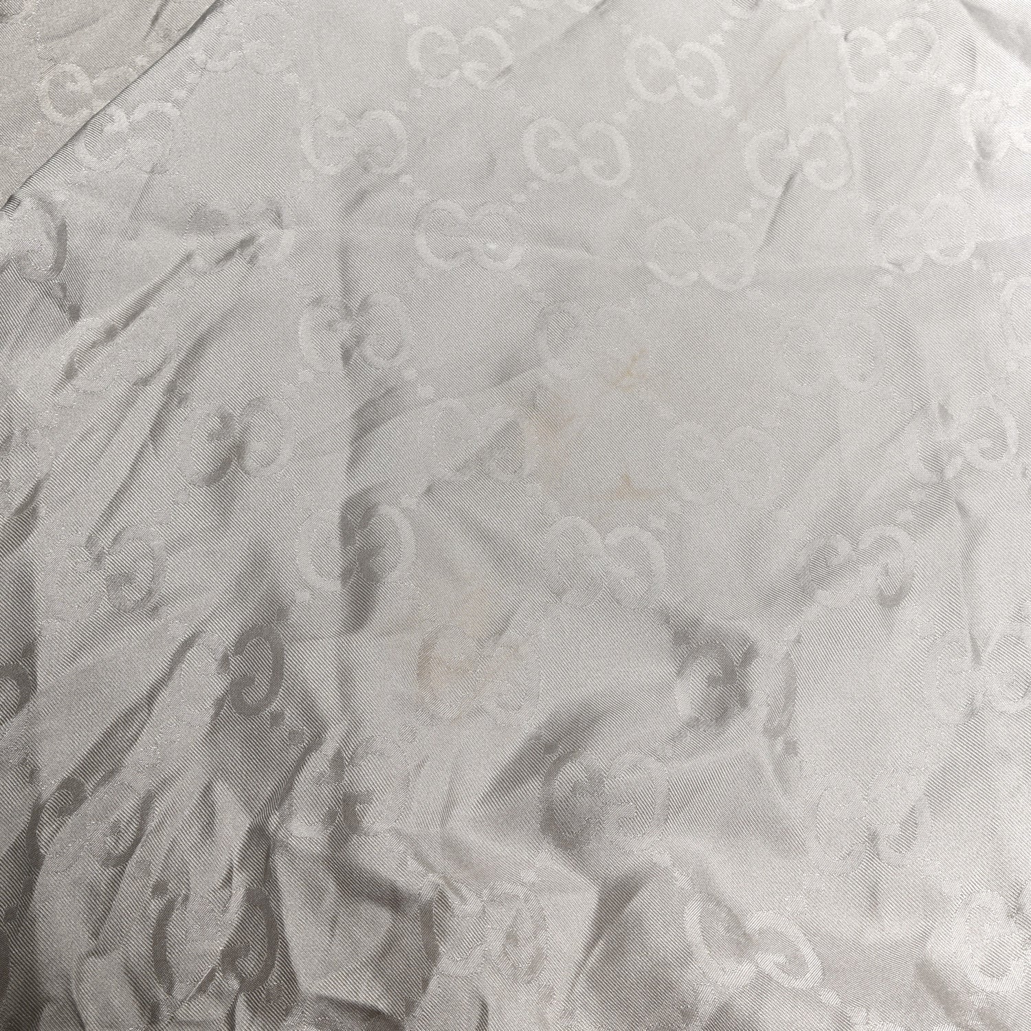 Silk GG Monogram Square Shawl Beige