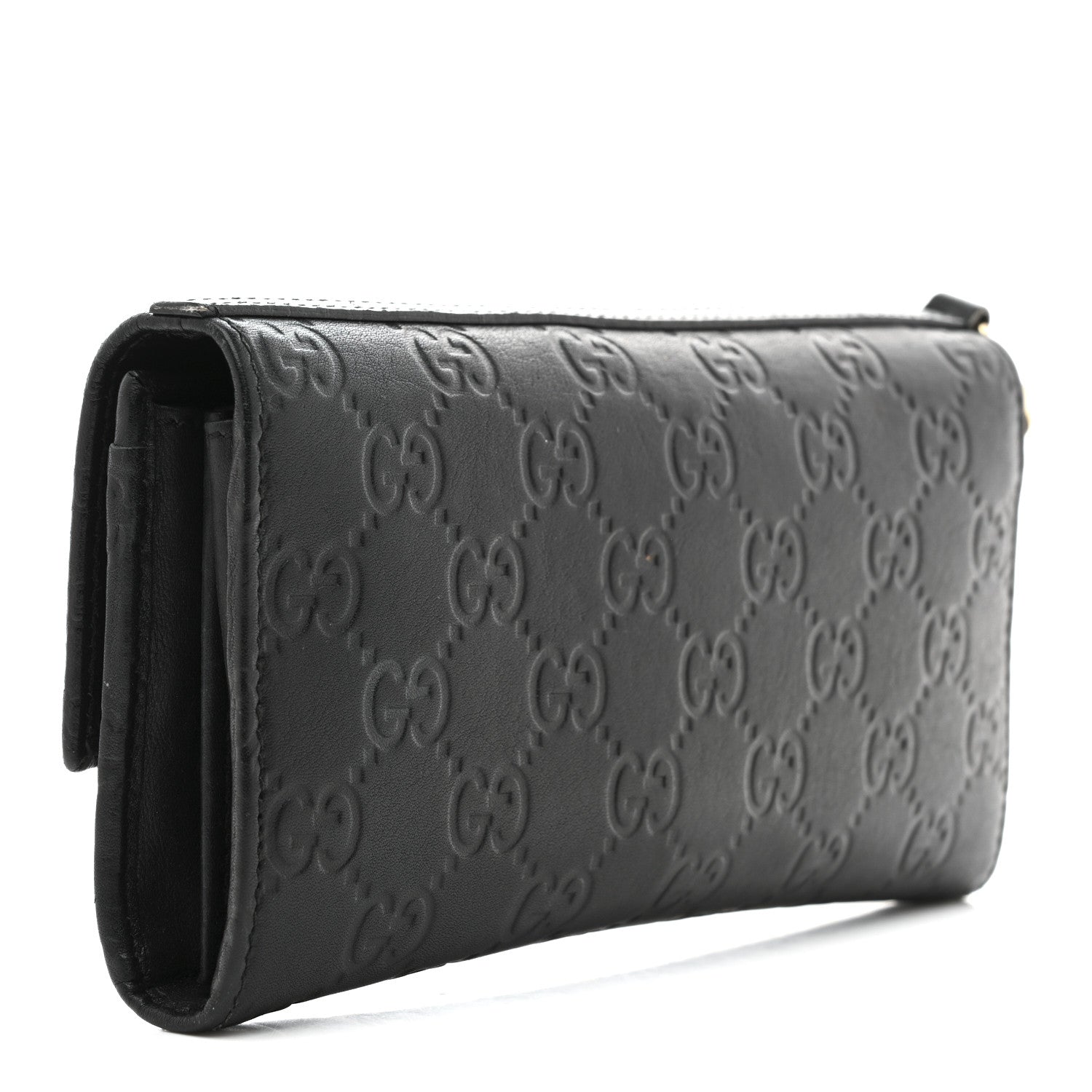 Guccissima Signature Microguccissima Bree Continental Wallet Black