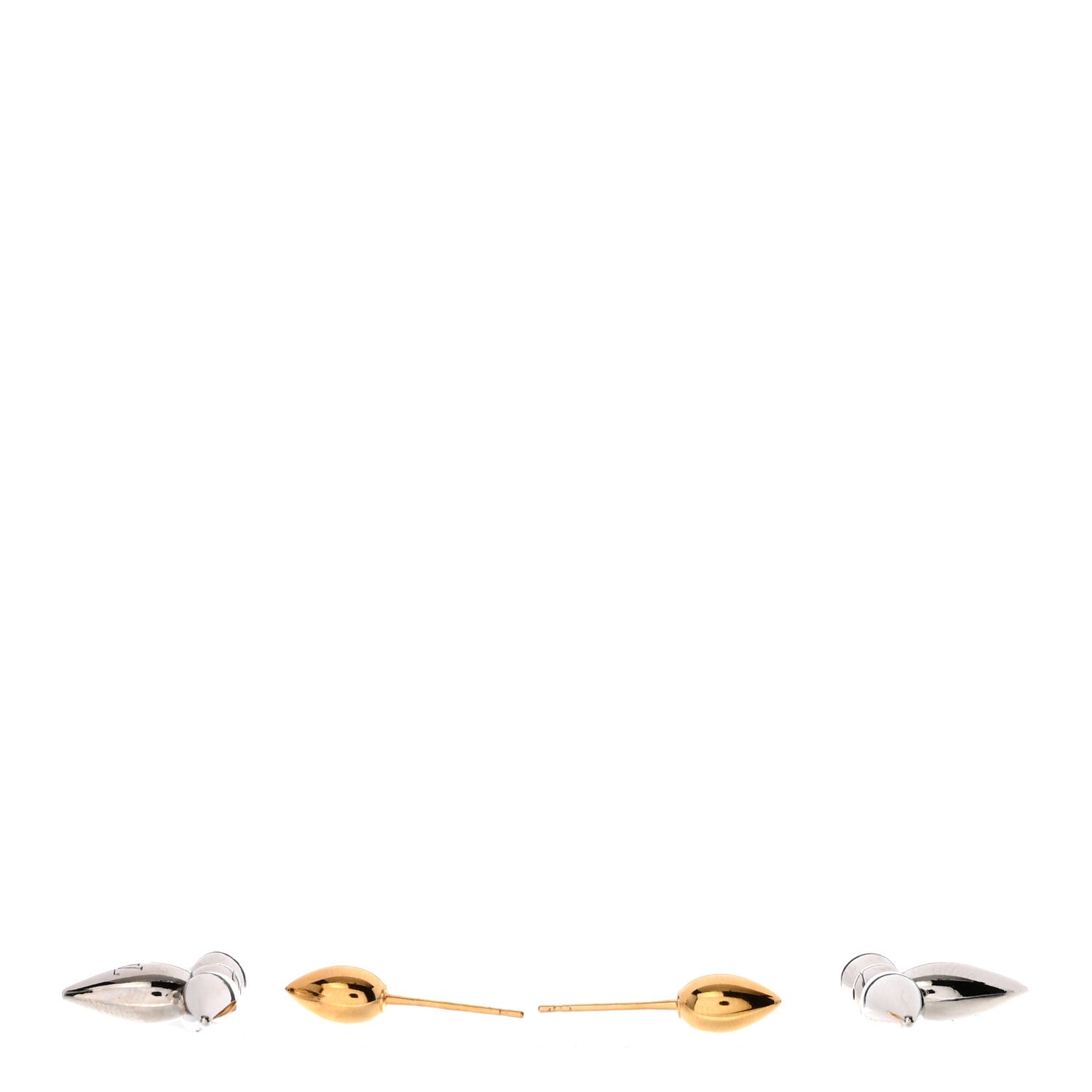 Metal Louisette Earrings Silver Gold