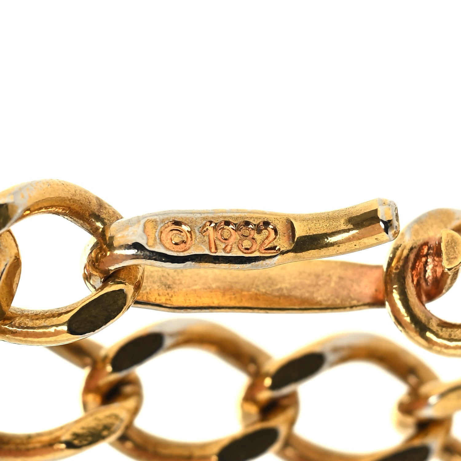 Metal Chain CC Medallion Belt Gold