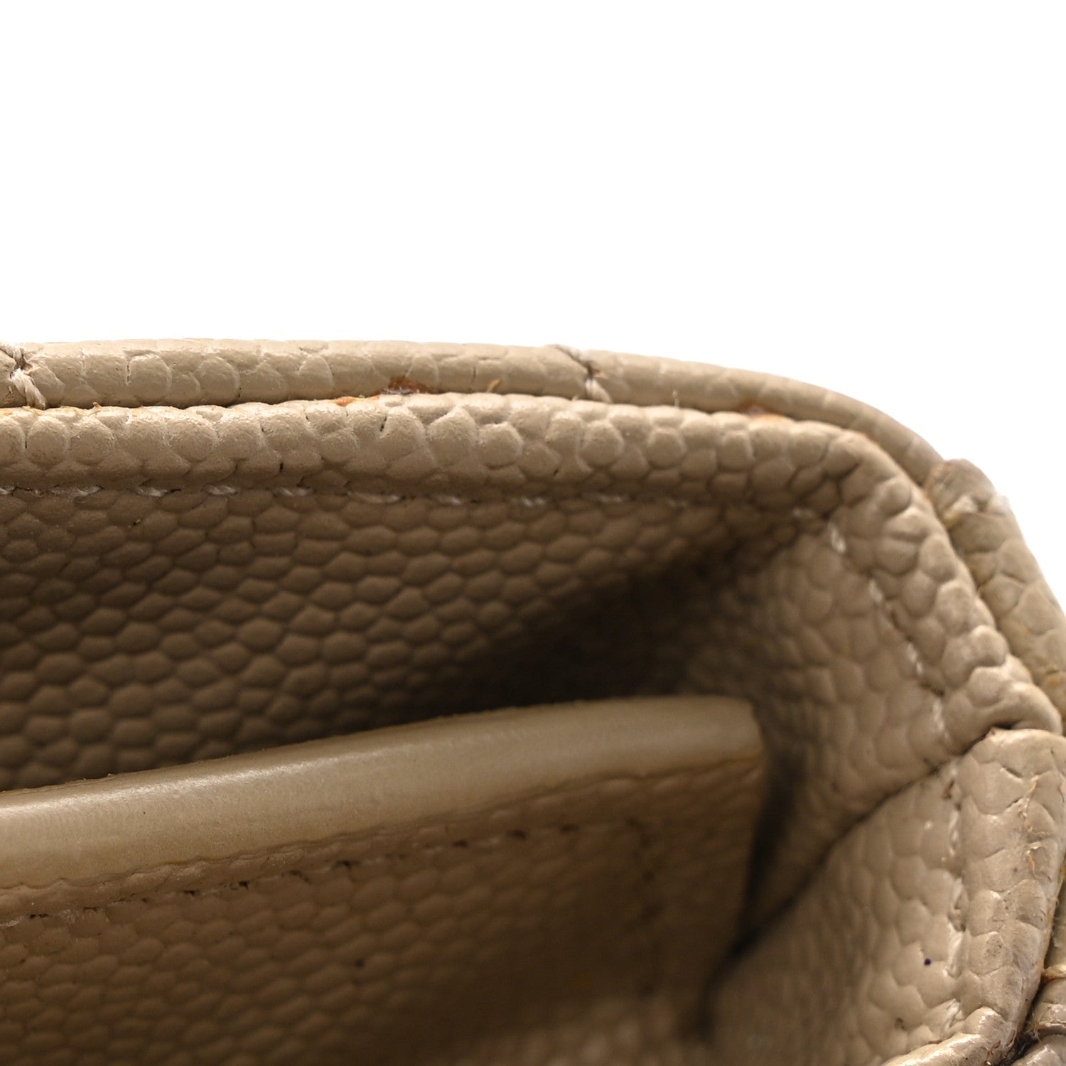 Grain De Poudre Matelasse Chevron Monogram Chain Wallet Dark Latte