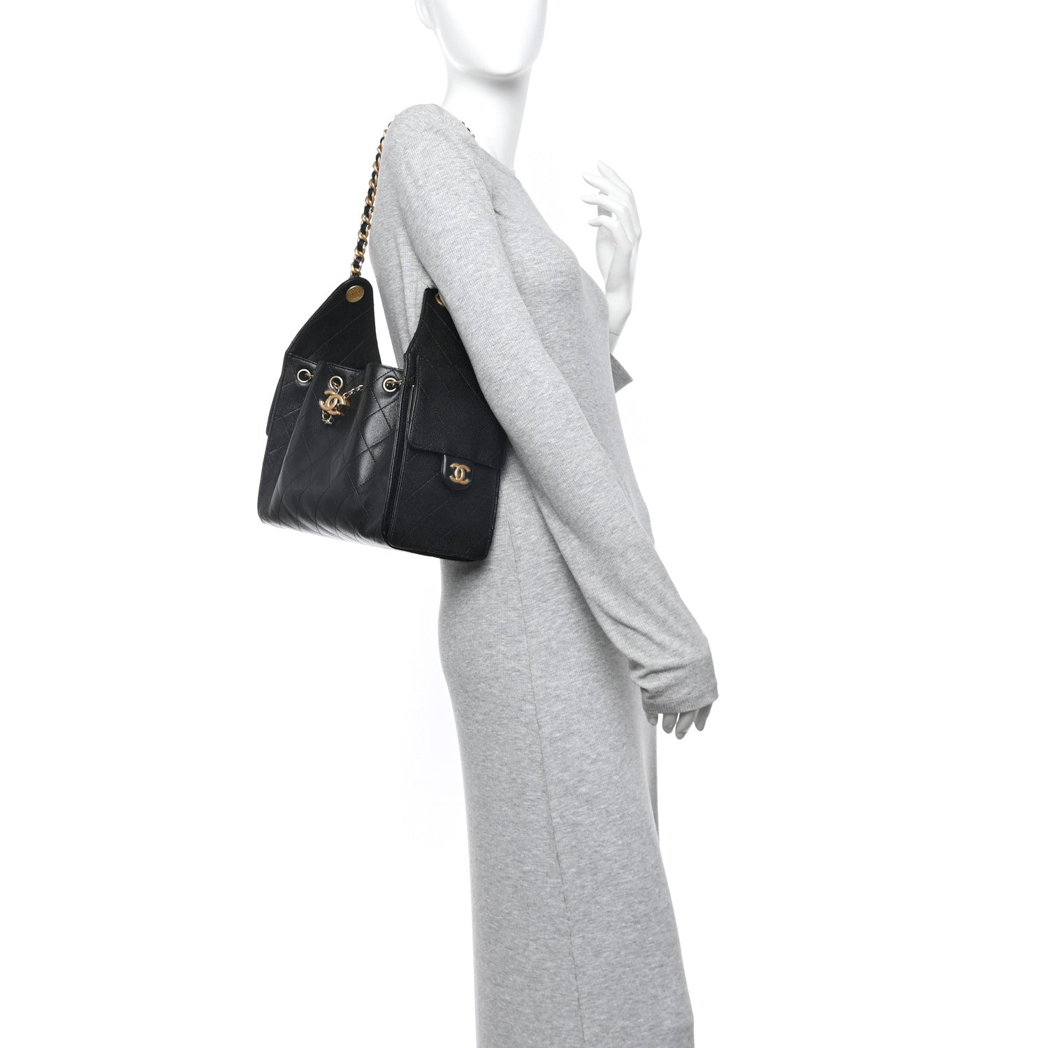 Caviar Quilted Small Chanel 25 Handbag Black