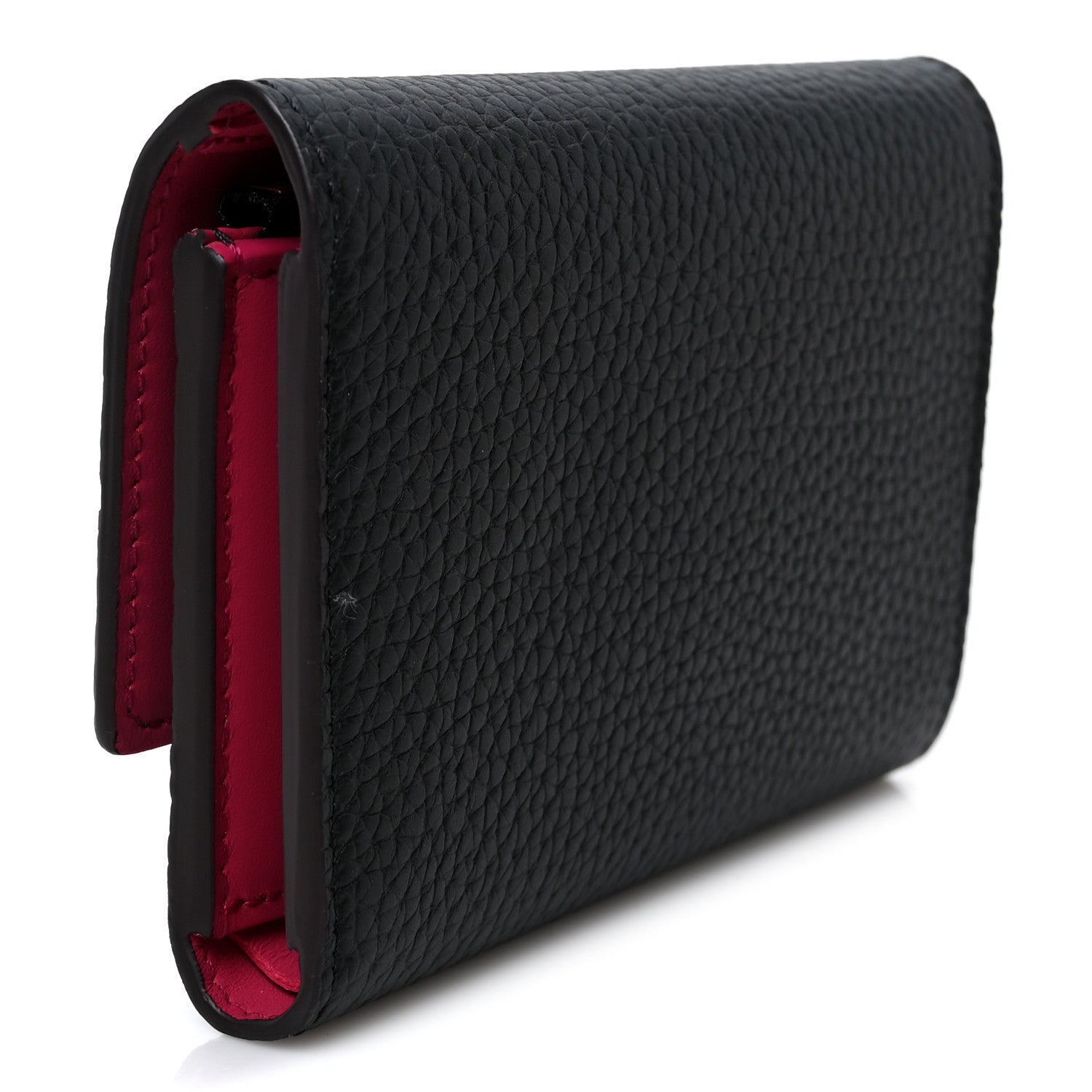 Taurillon Capucines Compact Wallet Black