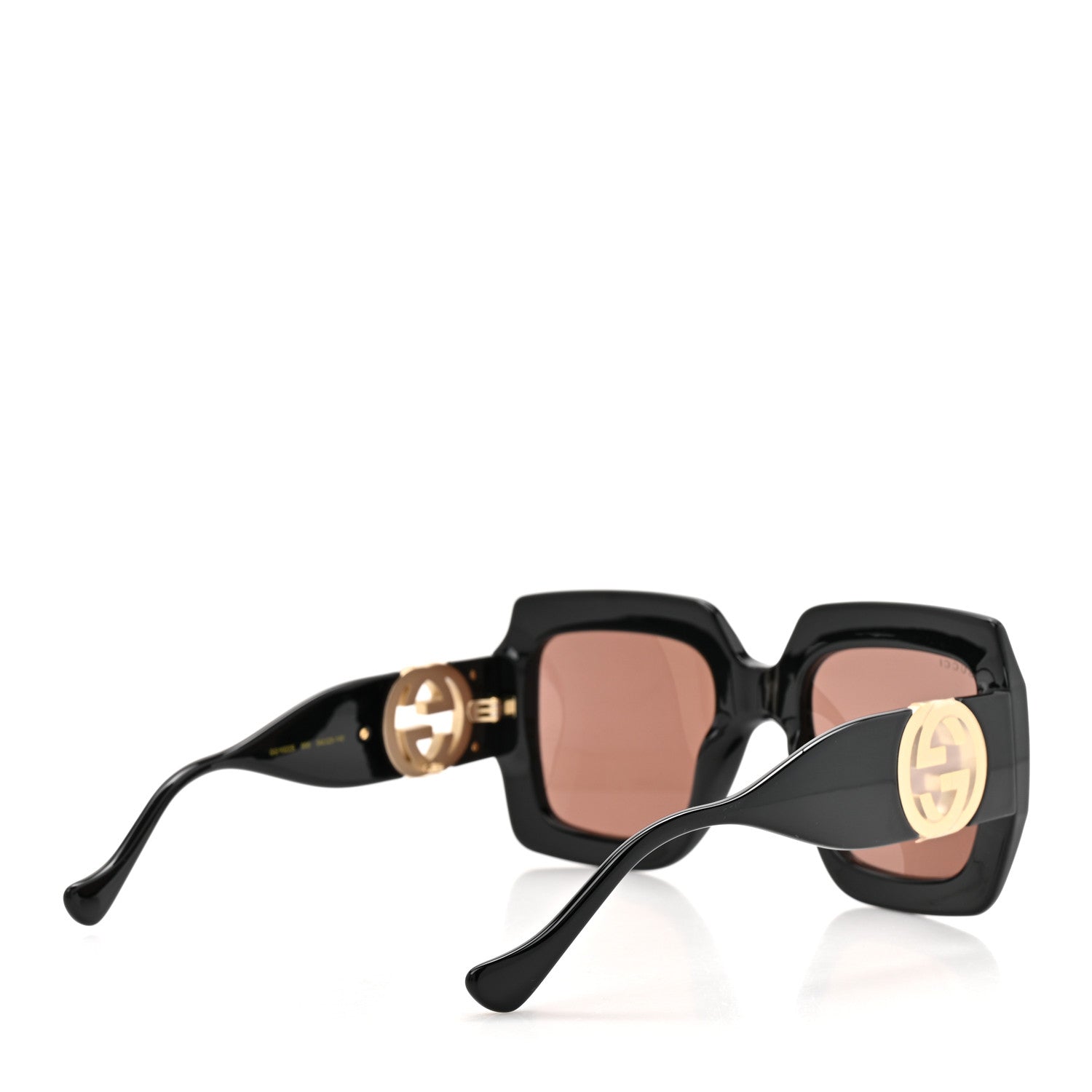 Acetate Square Frame Chain Sunglasses GG1022S Black