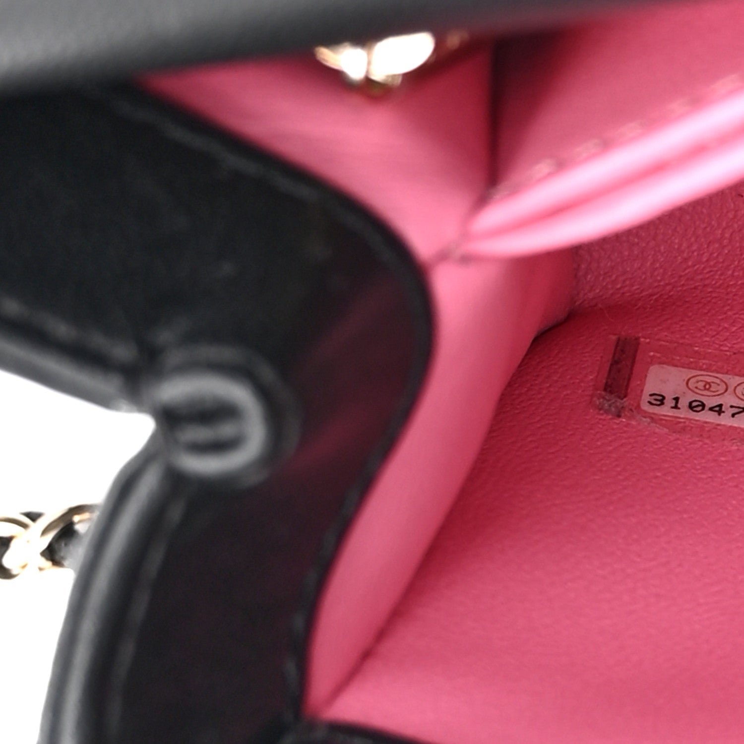 Goatskin Quilted Rainbow Extra Mini Coco Handle Flap Black