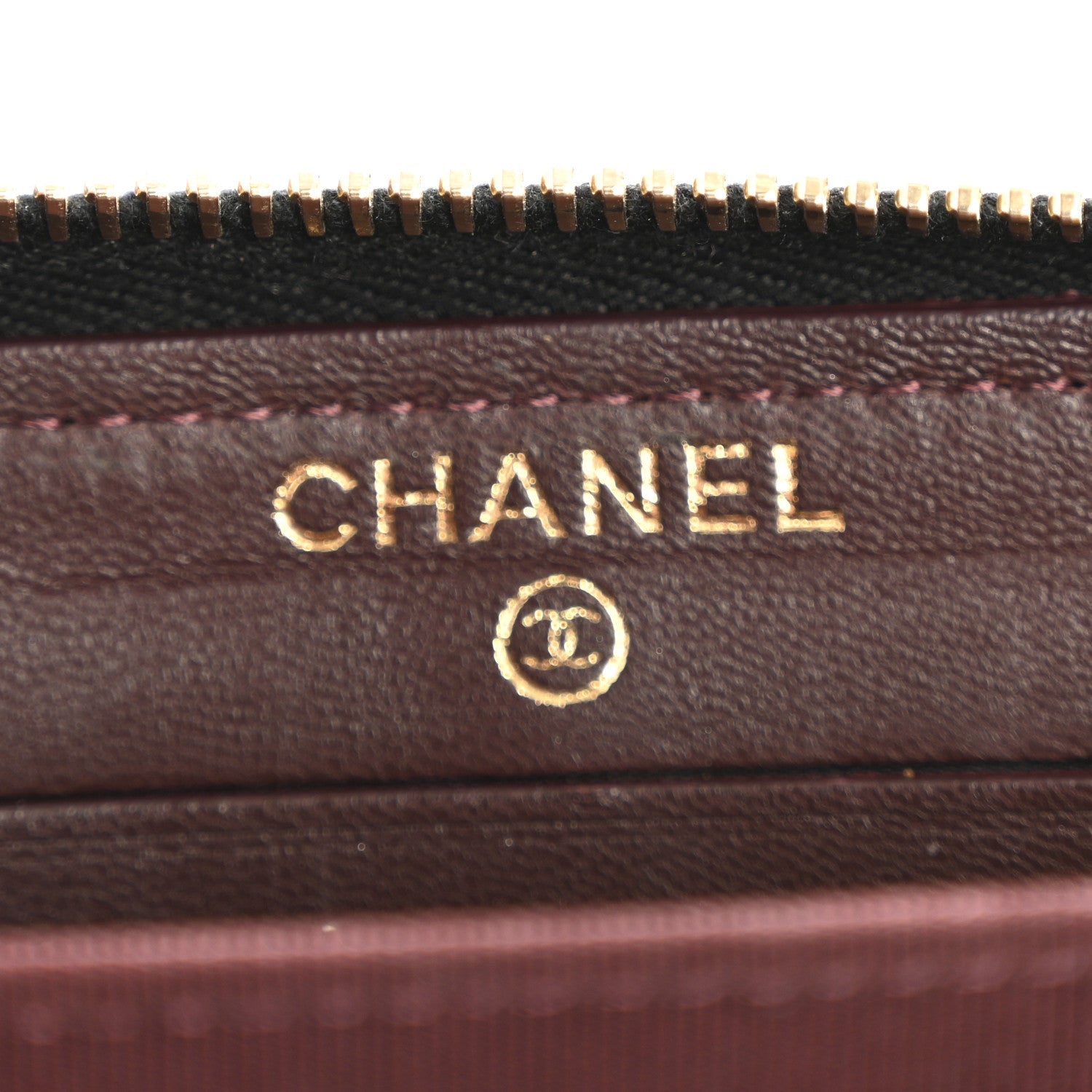 Lambskin Quilted Medium Zip Around Wallet Black