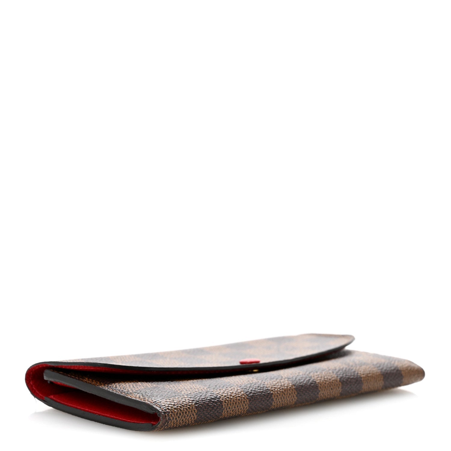 Damier Ebene Emilie Wallet Red
