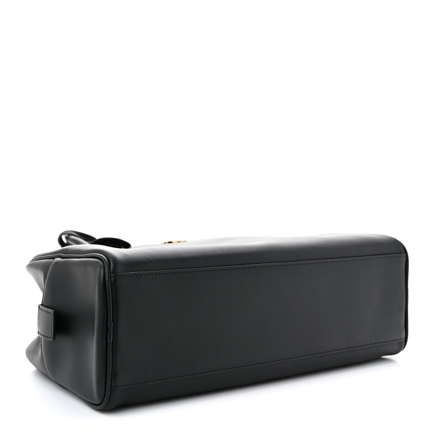 Calfskin Large Perfect Bowling Bag Black