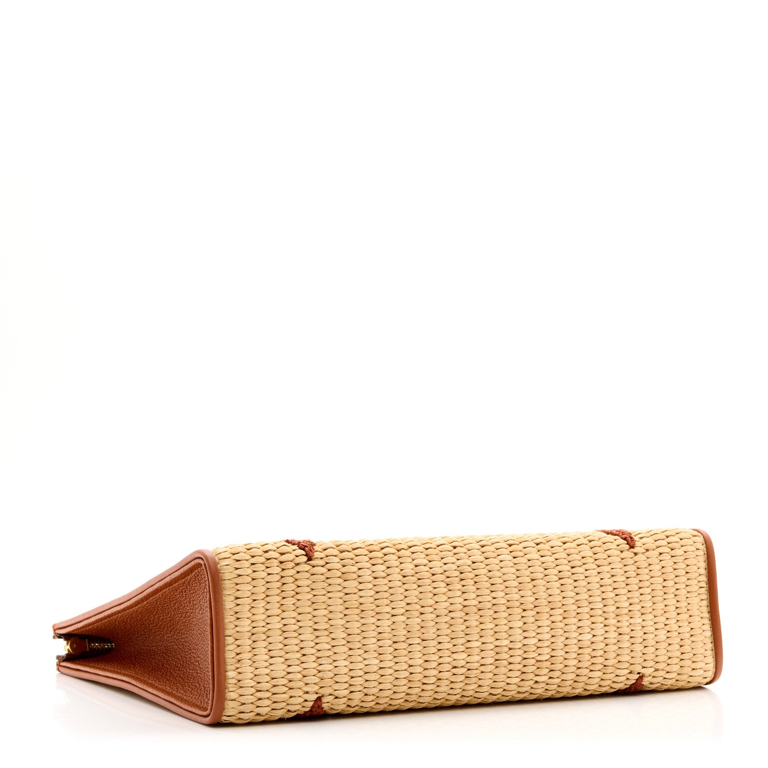 Raffia Monogram Giant Toiletry Pouch 26 Tan