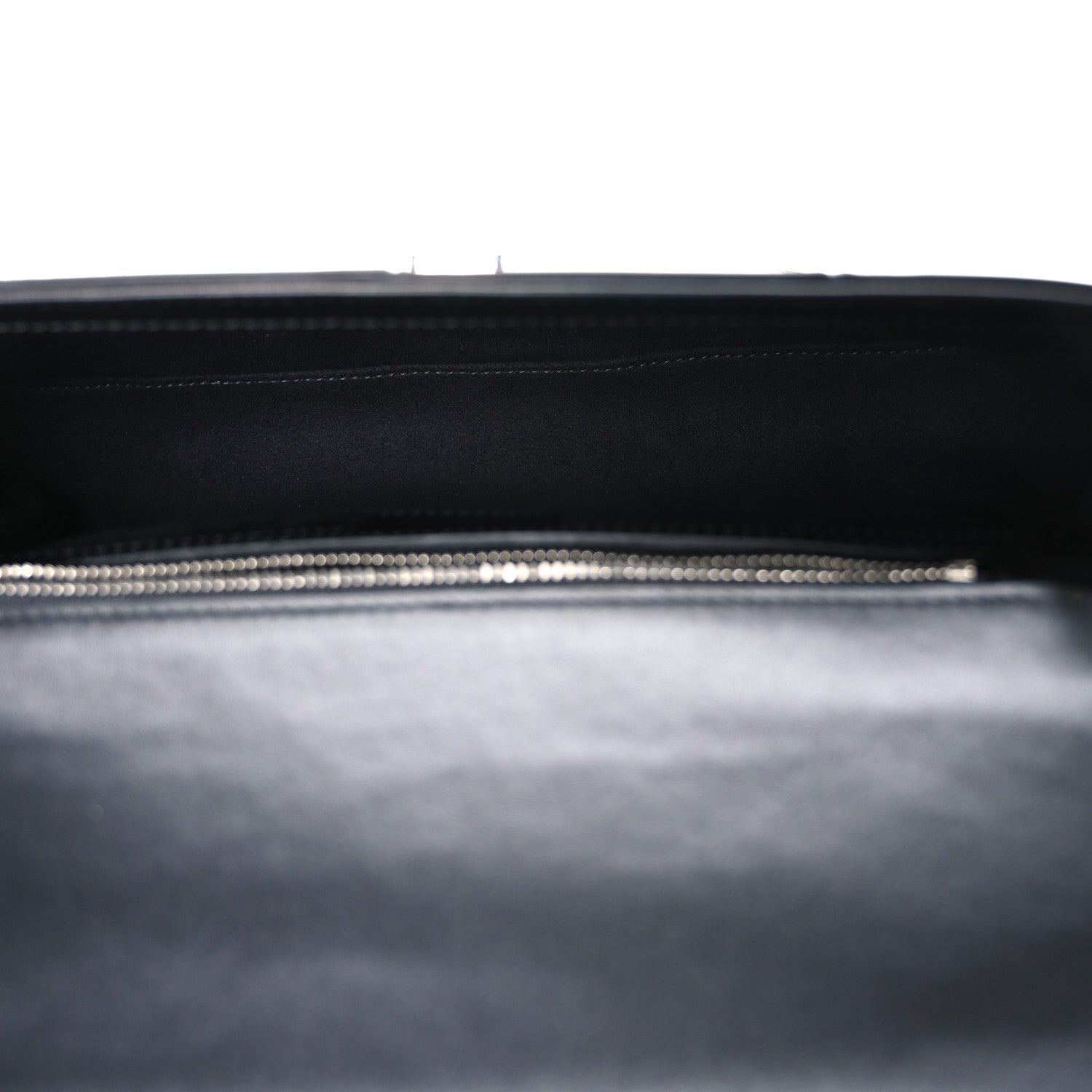 Senna Calfskin Lines Petite GG Top Handle Shoulder Bag Black Mystic White