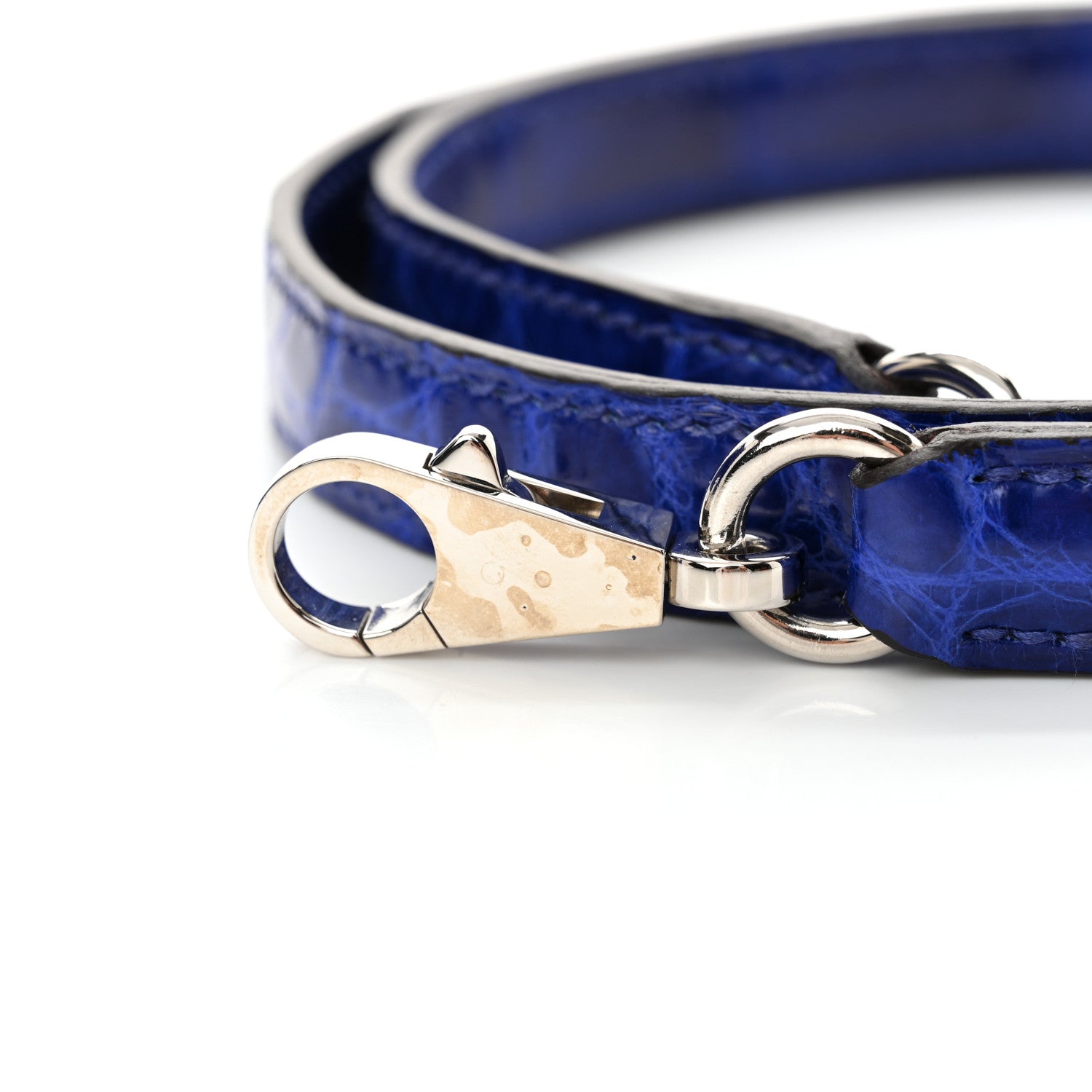 Shiny Niloticus Crocodile Kelly Sellier 28 Bleu Electrique