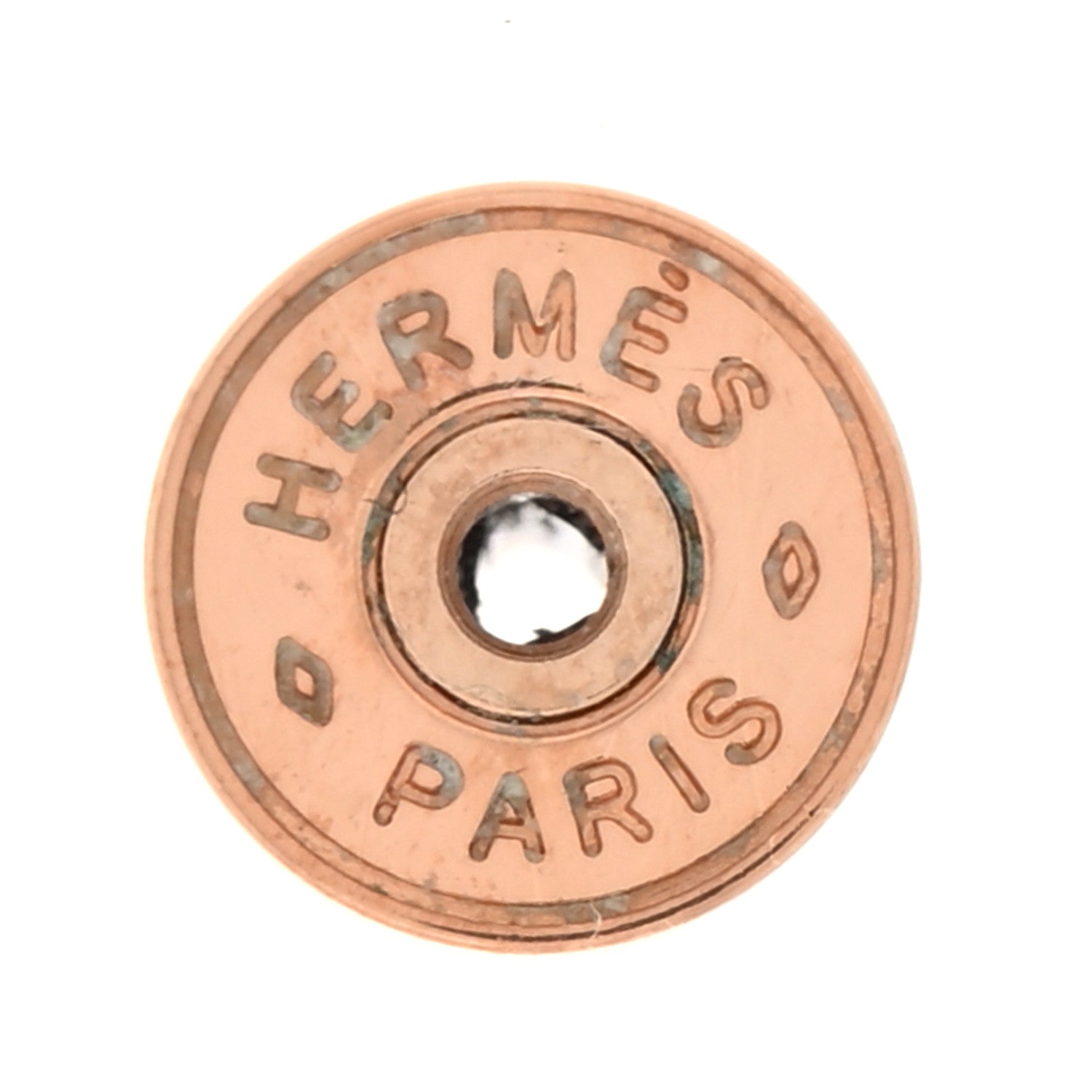 Rose Gold Lacquered Mini Pop H Earrings Marron Glace