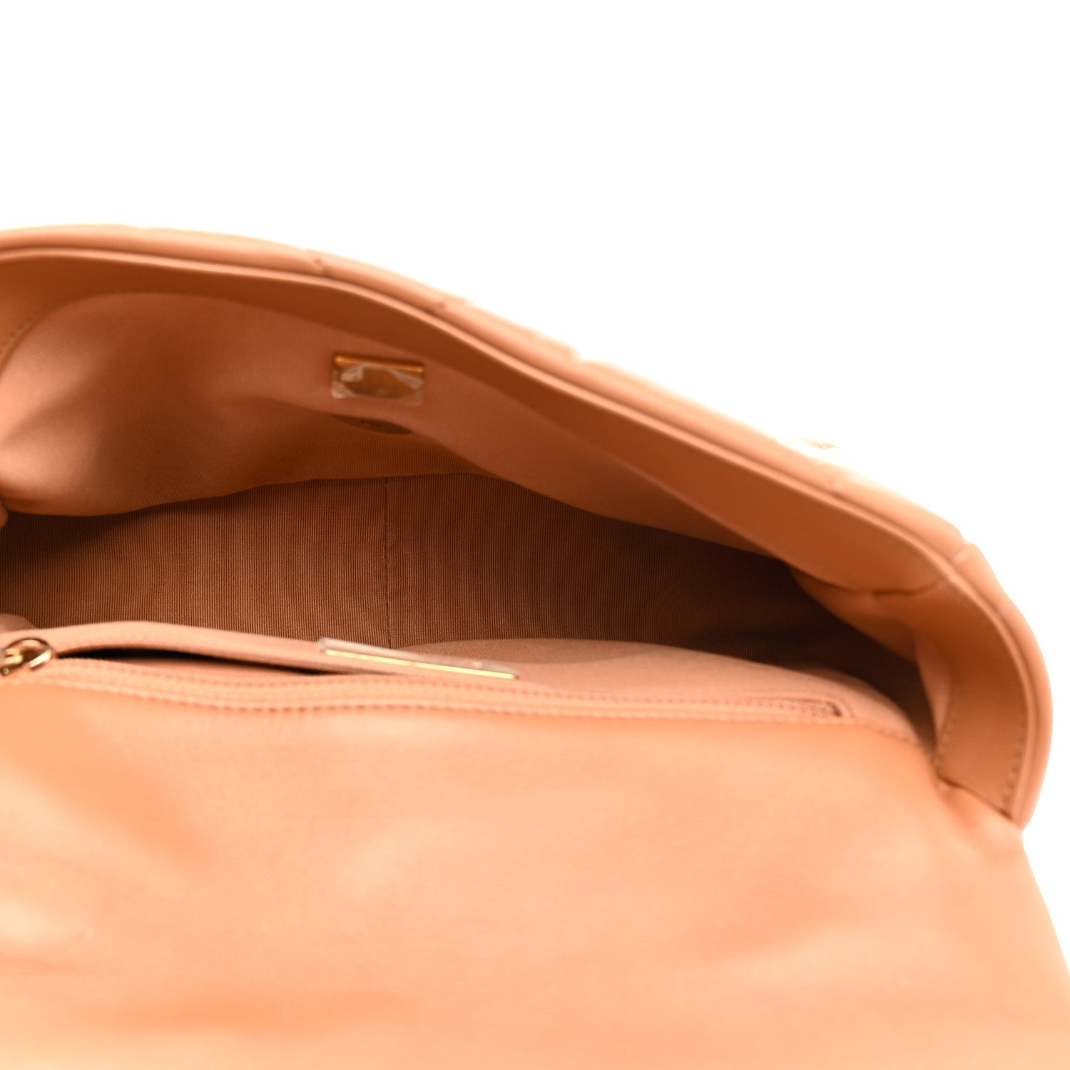 Lambskin Quilted Medium Chanel 19 Flap Brown