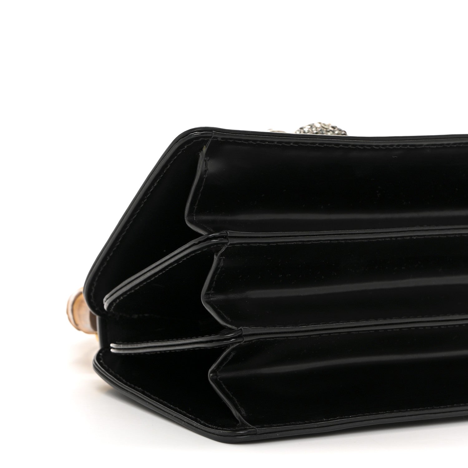 Calfskin Bamboo Mini Thiara Top Handle Bag Black