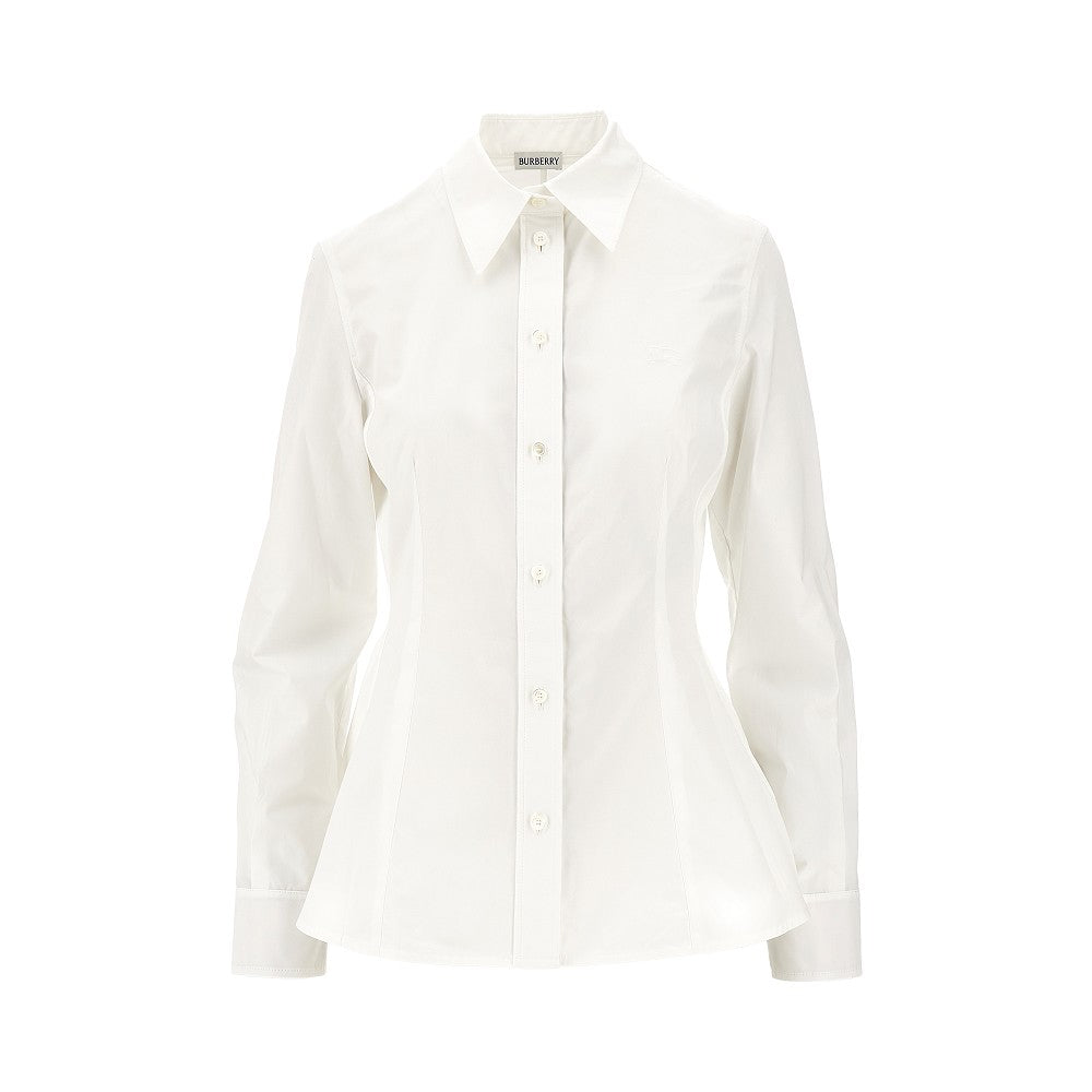 poplin shirt with flared hem