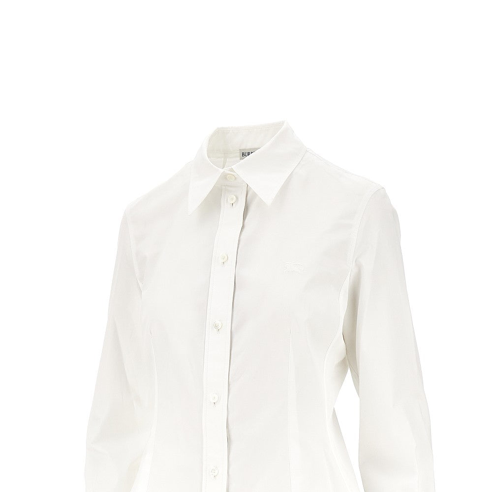 poplin shirt with flared hem