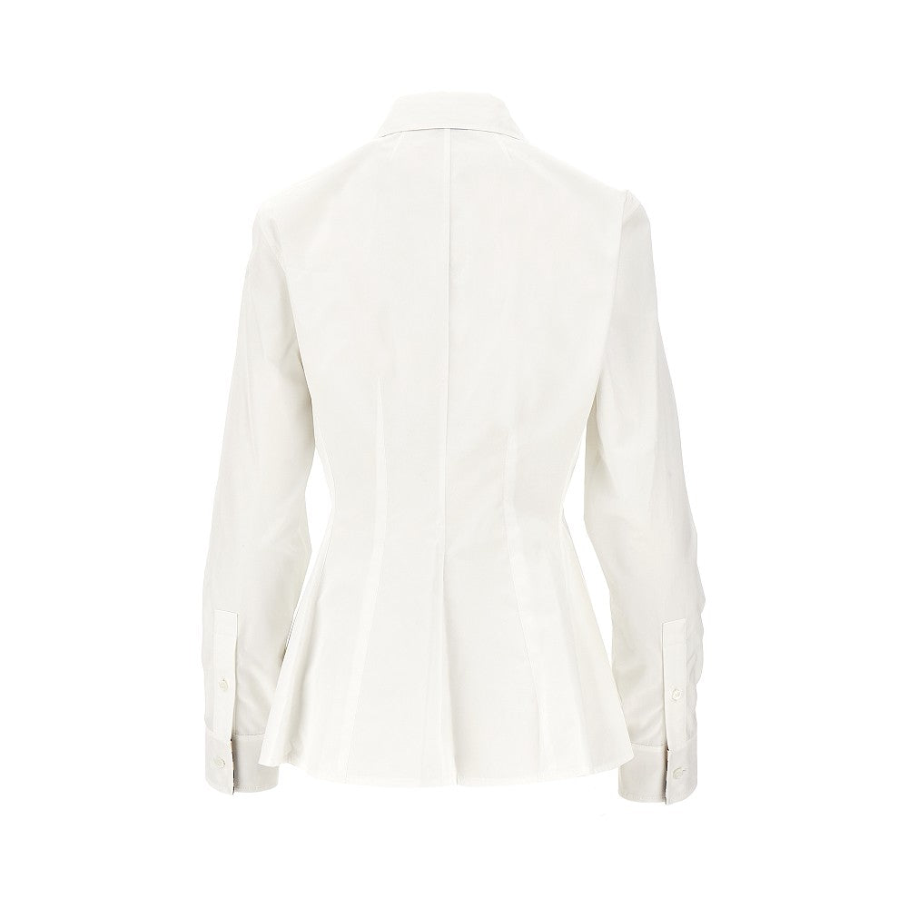 poplin shirt with flared hem