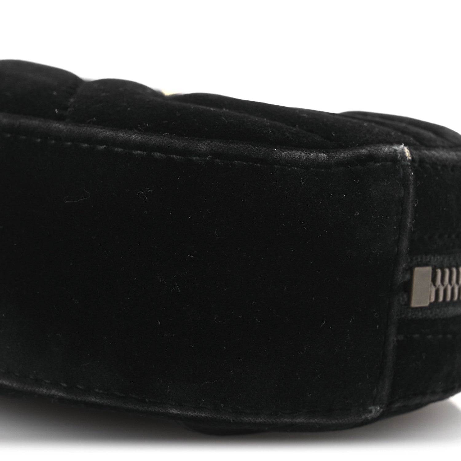 Velvet Matelasse GG Marmont Belt Bag Black