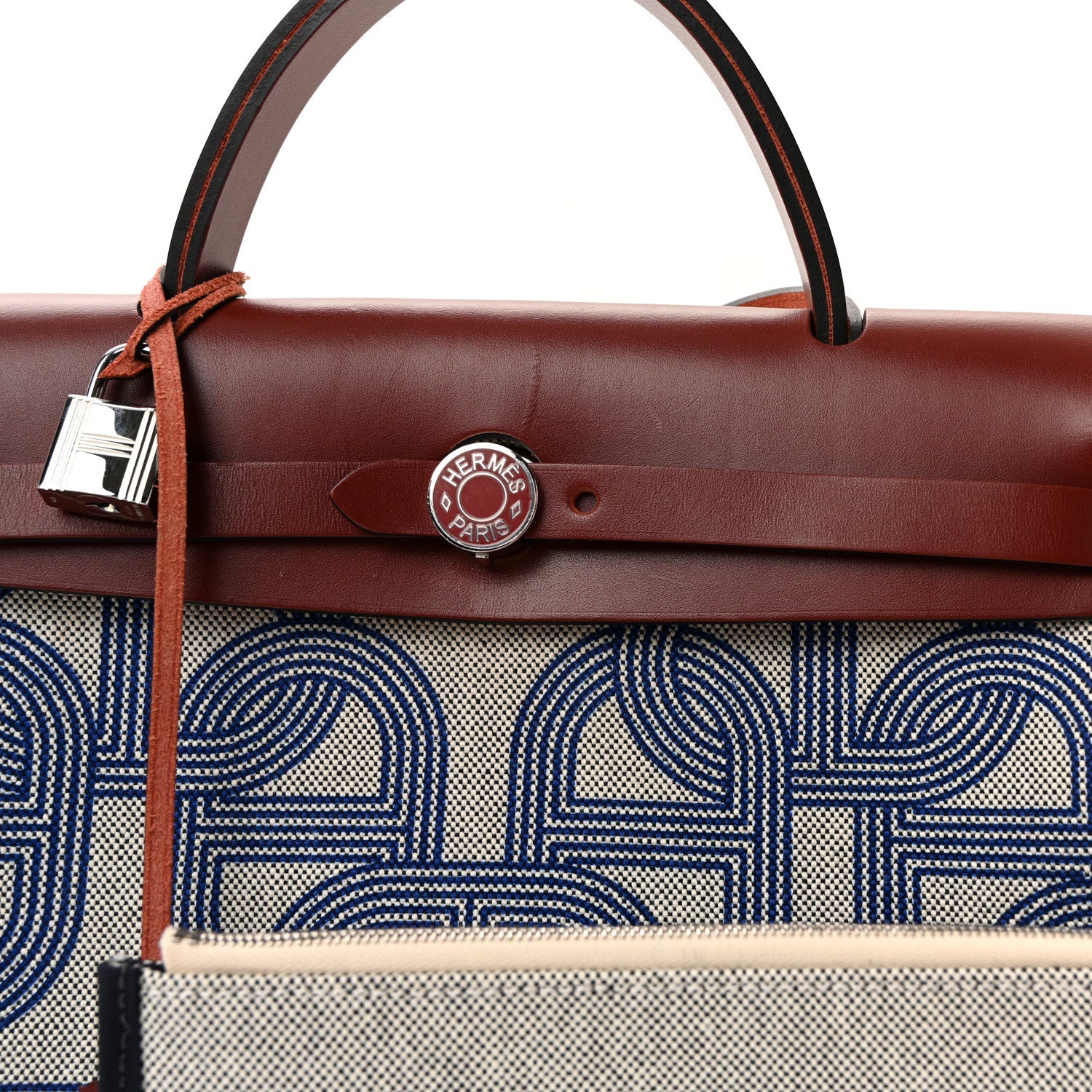 H Plume Canvas Vache Hunter Horseshoe Laque Circuit 24 Herbag Zip Retourne 31 Bleu Indigo Ecru Rouge H