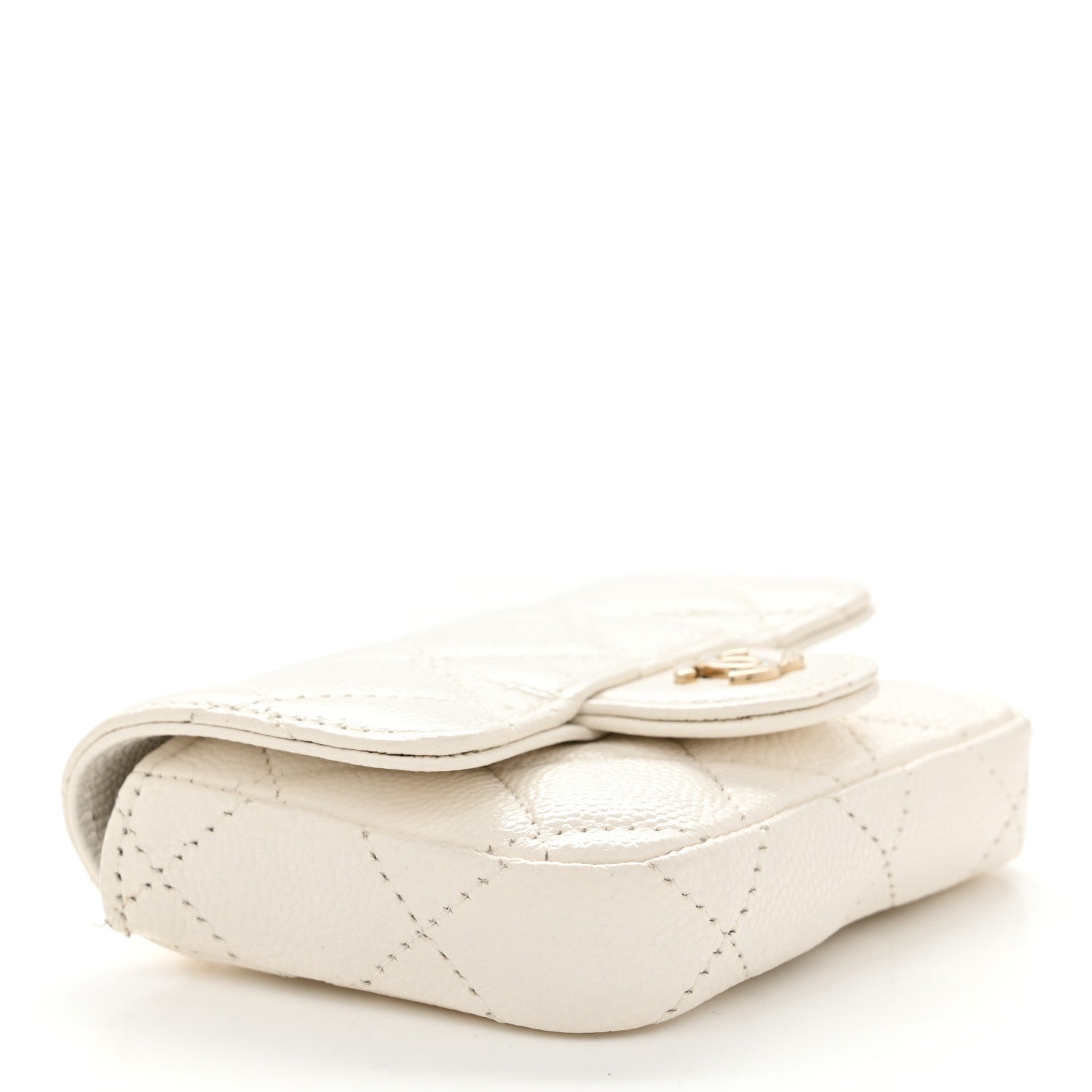 Caviar Quilted Belt Bag White