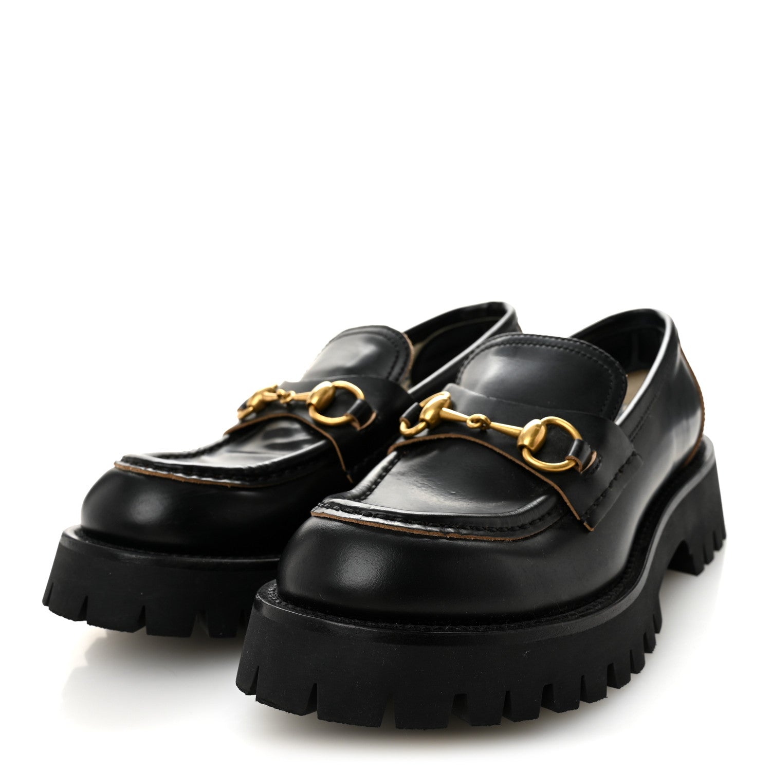 Cordovan Lux Womens Harald Horsebit 25mm Platform Loafers 37.5 Black