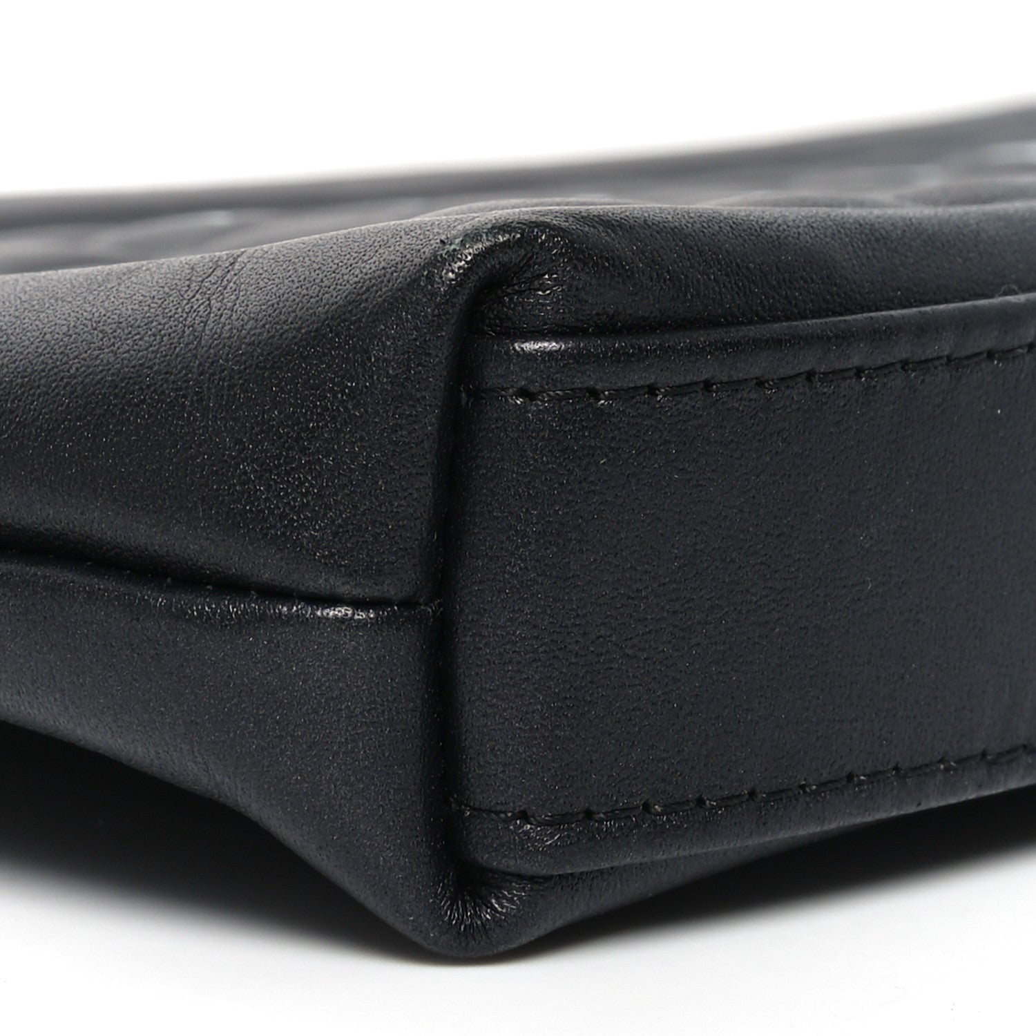 Metallic Calfskin Keyboard Pouch Black
