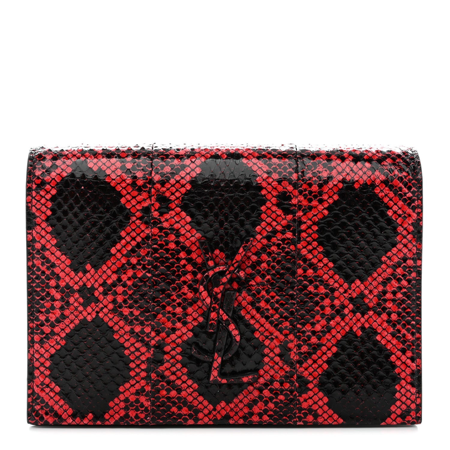 Ayers Monogram Toy Kate Strap Wallet Black Red