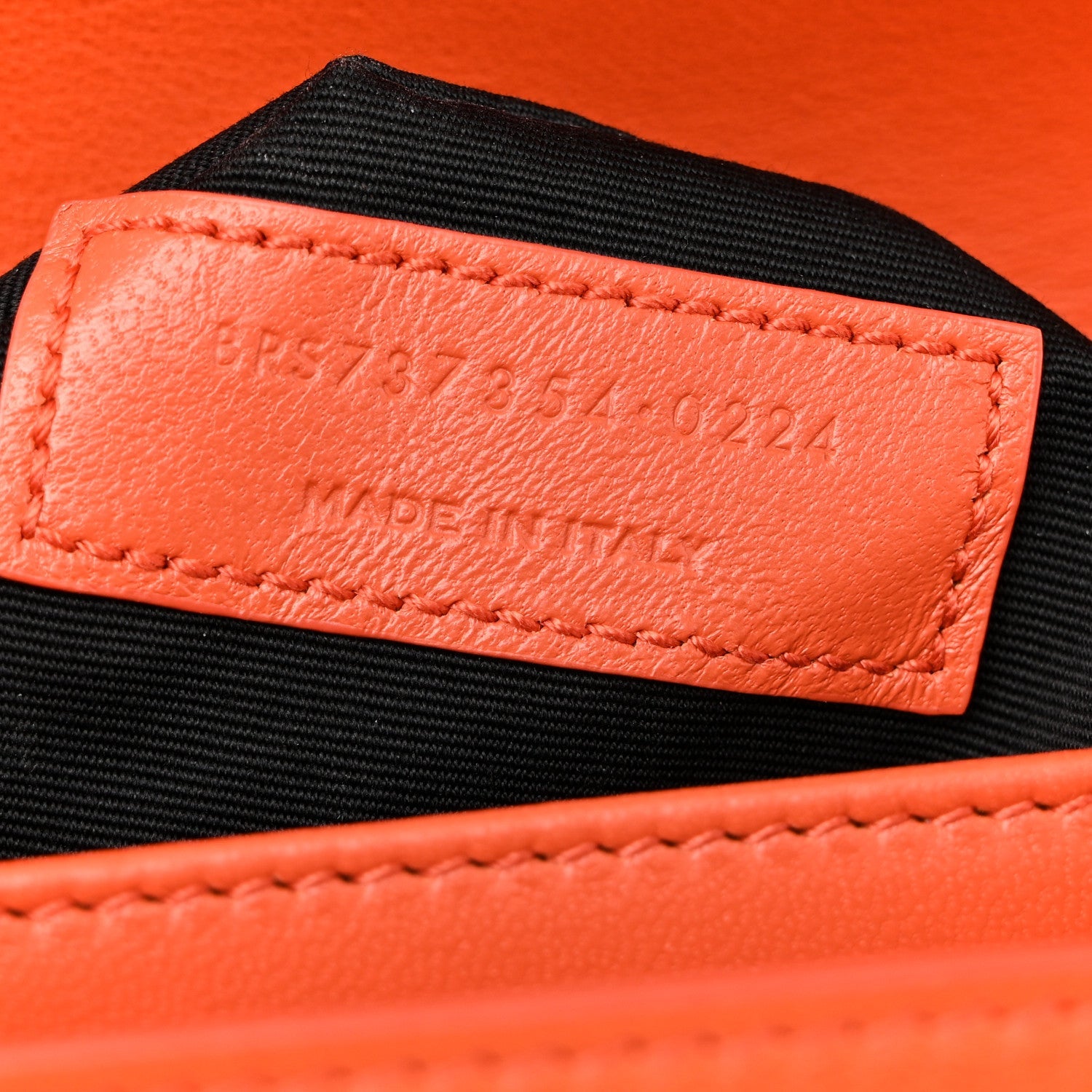 Lambskin Carre Quilted Le Maillon Satchel Orange