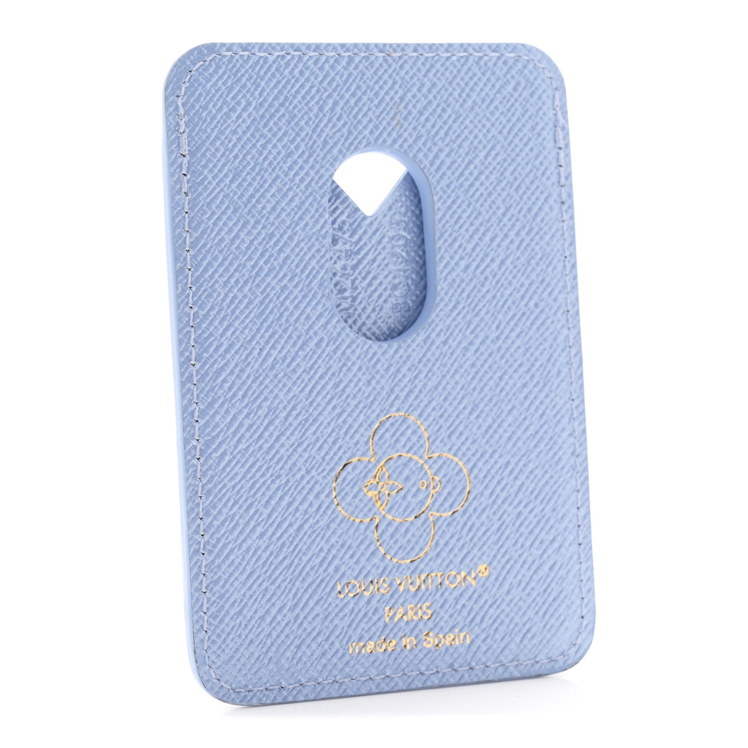 Monogram Magnet Vivienne Card Holder Blue Frost