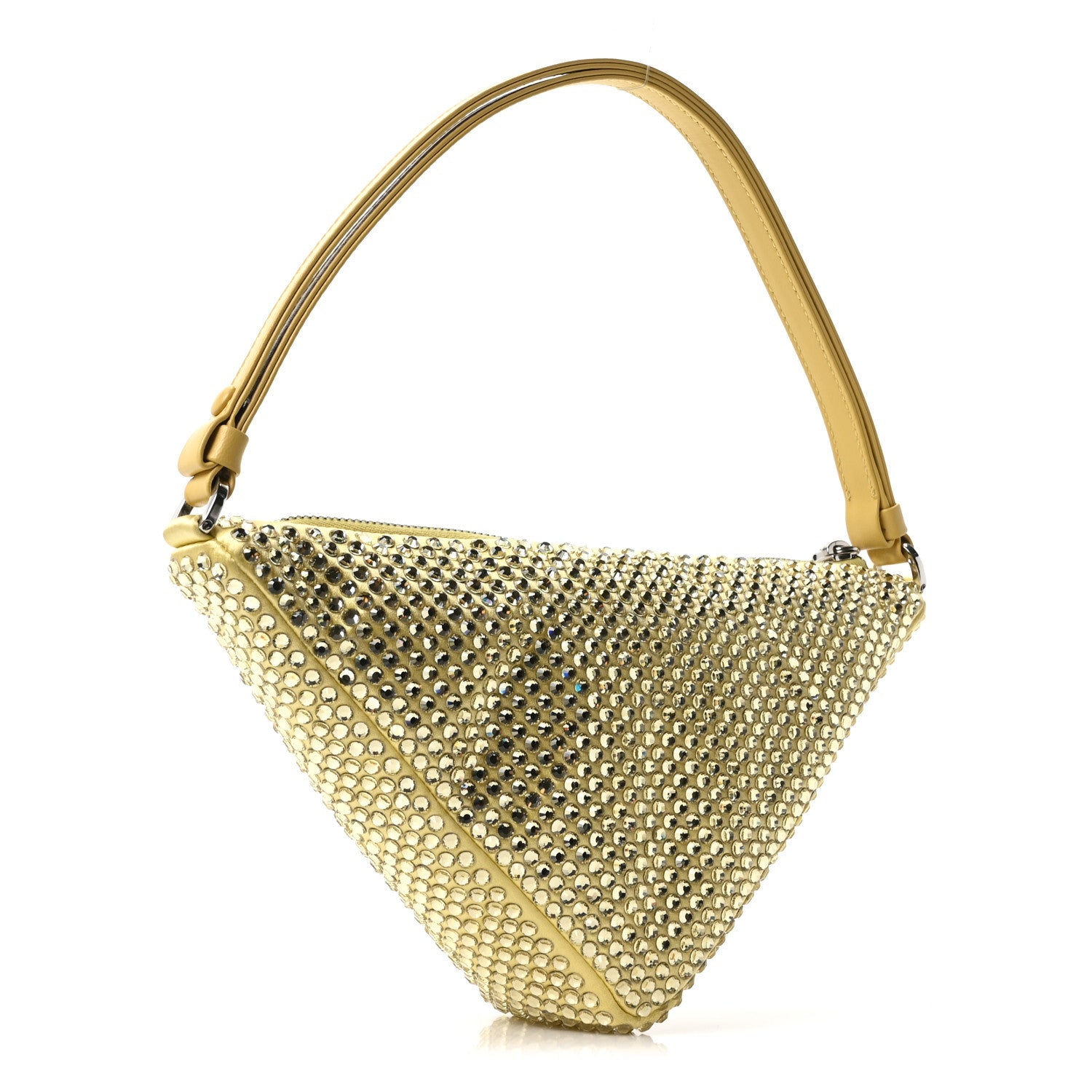 Satin Crystal Triangle Pouch Ananas