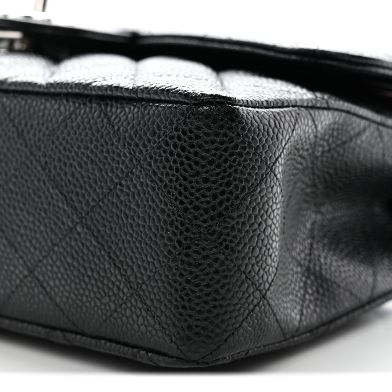 Caviar Quilted Small Double Flap Black