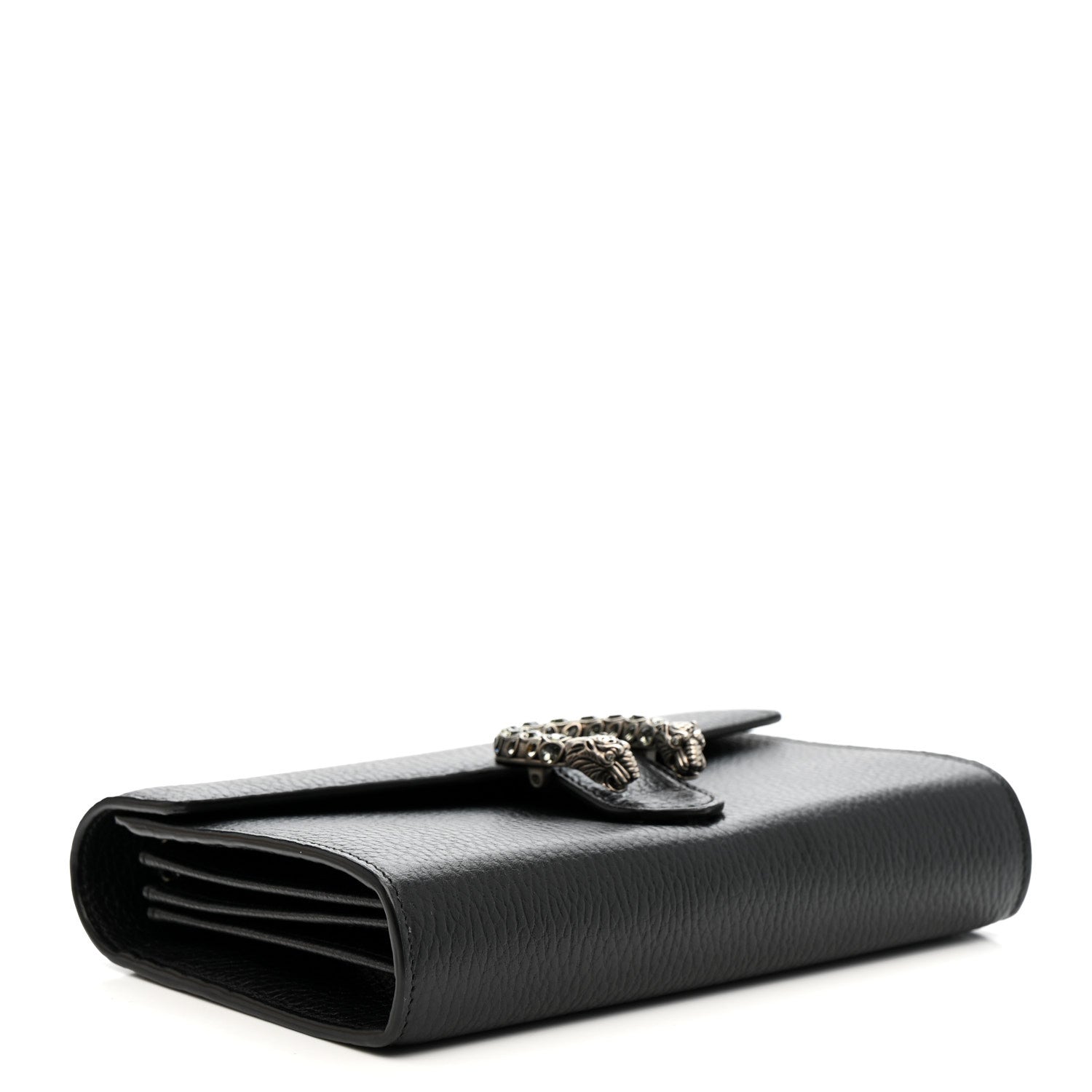 Calfskin Mini Dionysus Chain Wallet Black