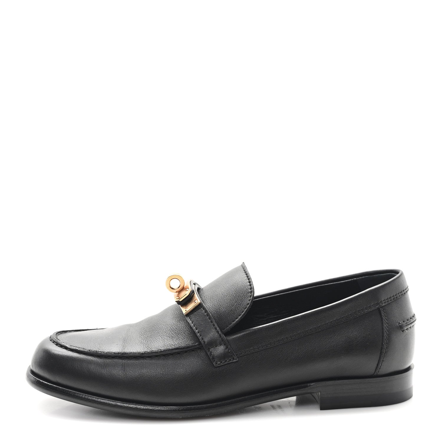 Calfskin Womens Destin Loafers 36 Black