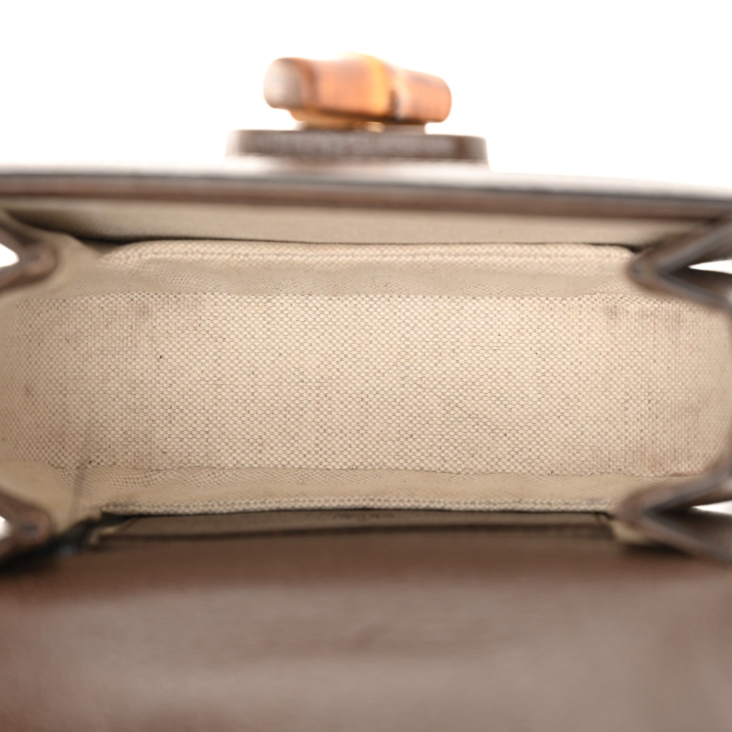 Monogram Jumbo GG Textured Dollar Calfskin Web Mini Bamboo 1947 Top Handle Bag Camel Ebony New Acero