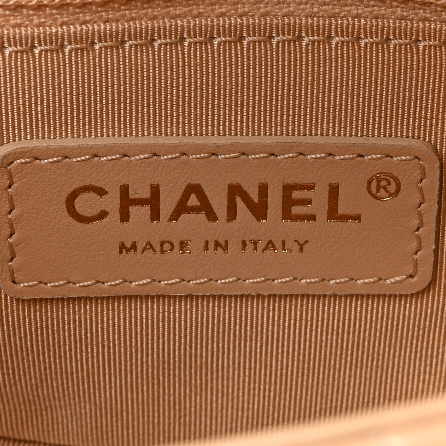 Lambskin Quilted CC Coin Flap Bag Beige
