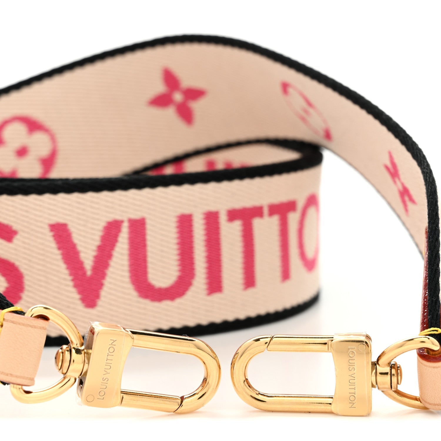 Jacquard Shoulder Strap Black White Pink