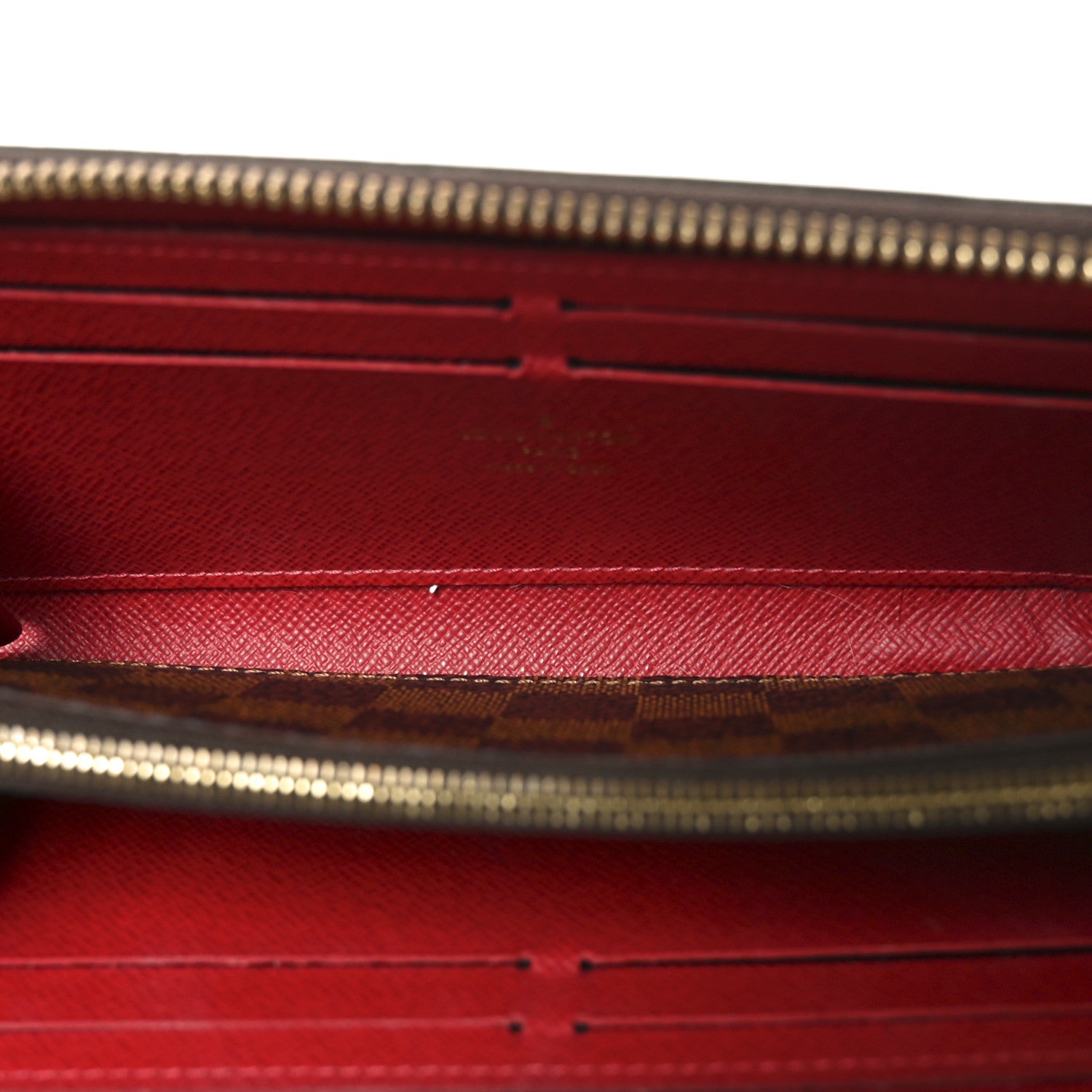 Damier Ebene Clemence Wallet Cherry