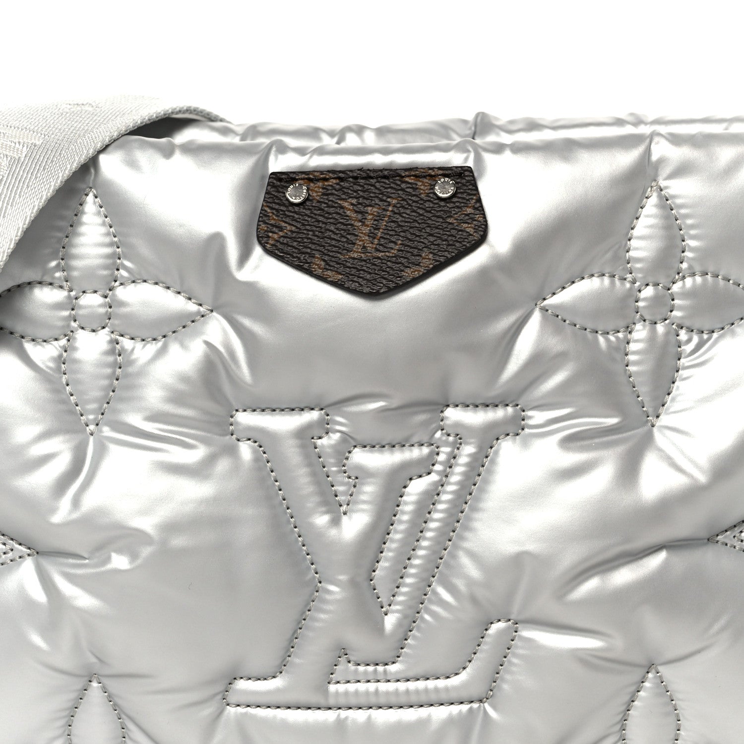 Econyl Monogram Pillow Maxi Multi Pochette Accessories Large Pochette Silver