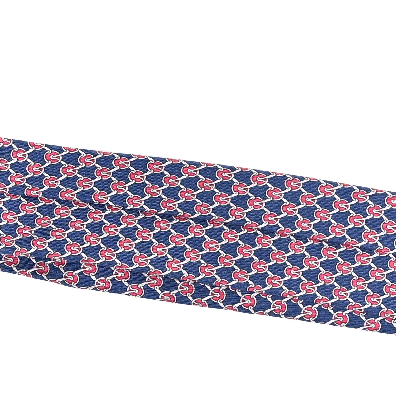 Silk Petit H Scarf And Tie Marine Black White