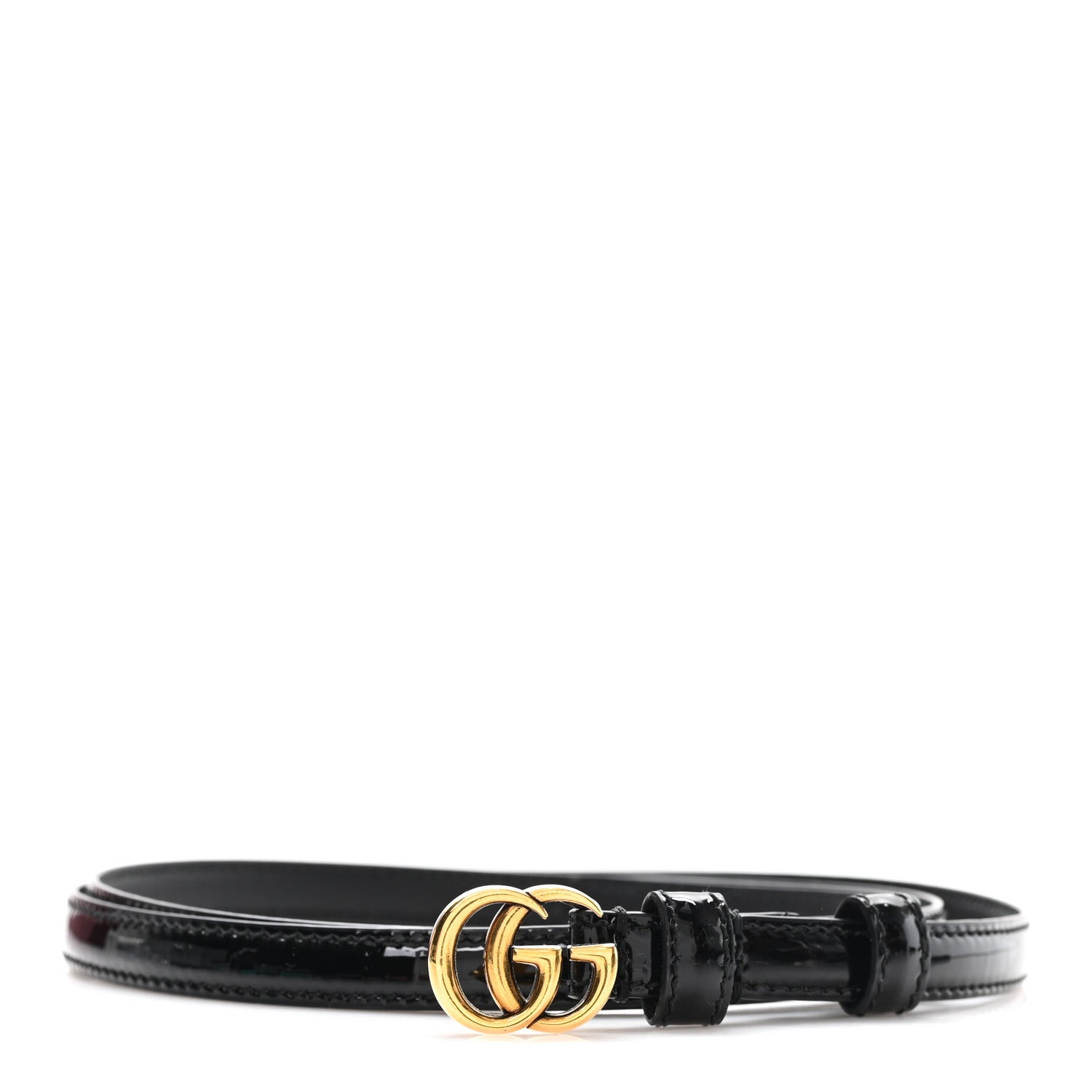 Patent Double G Thin Belt 105 42 Black