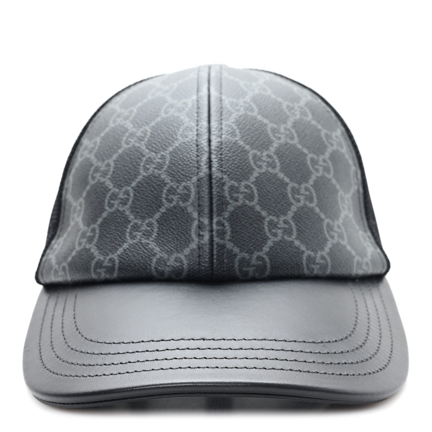GG Supreme Monogram Baseball Hat M 58 Black
