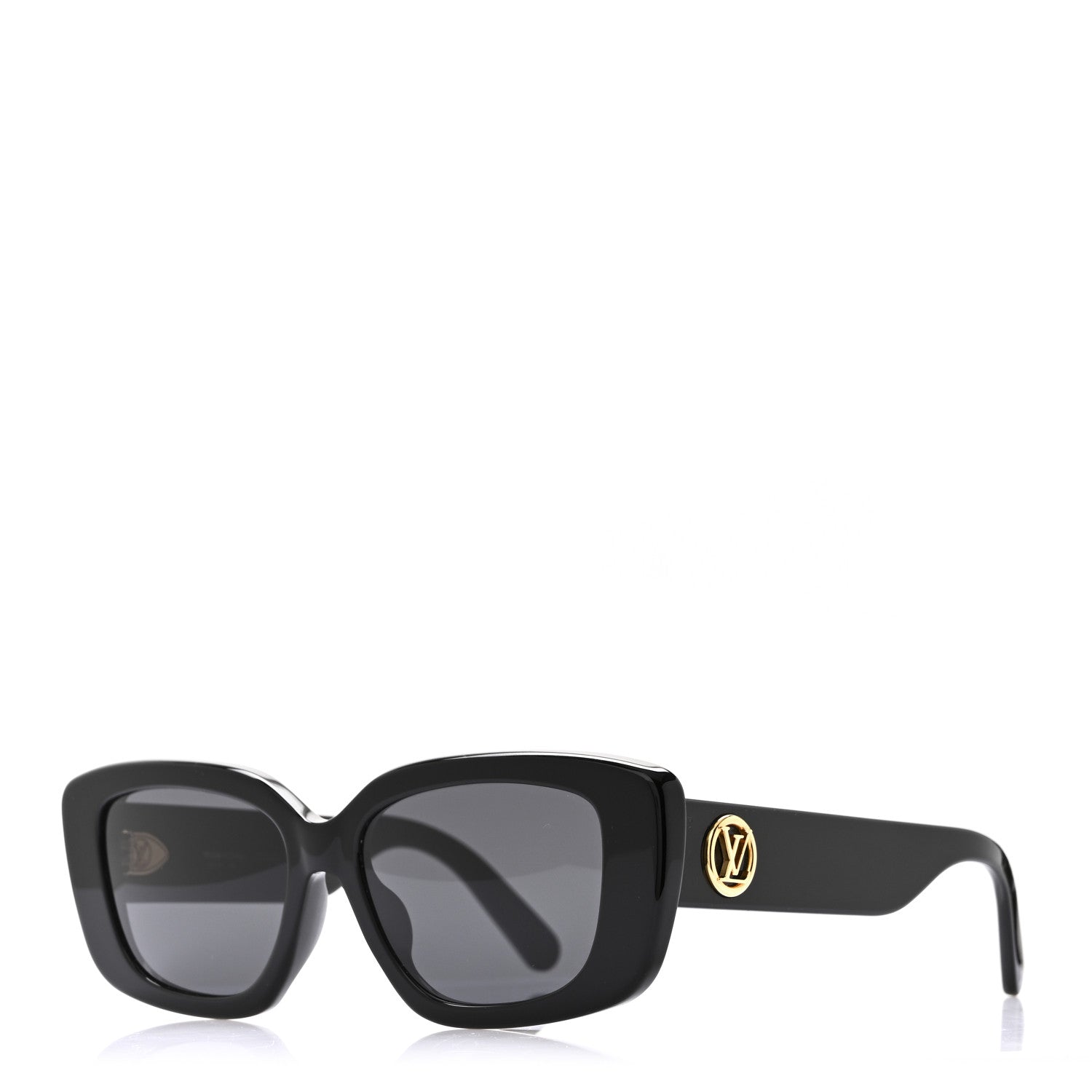 Acetate LV Circle Large Cat Eye Sunglasses Z2642U Black