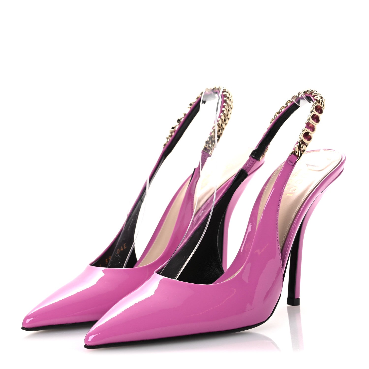 Vernice Crystal Nappa Charlotte Signoria 105 Slingback Pumps 39 Libre Pink