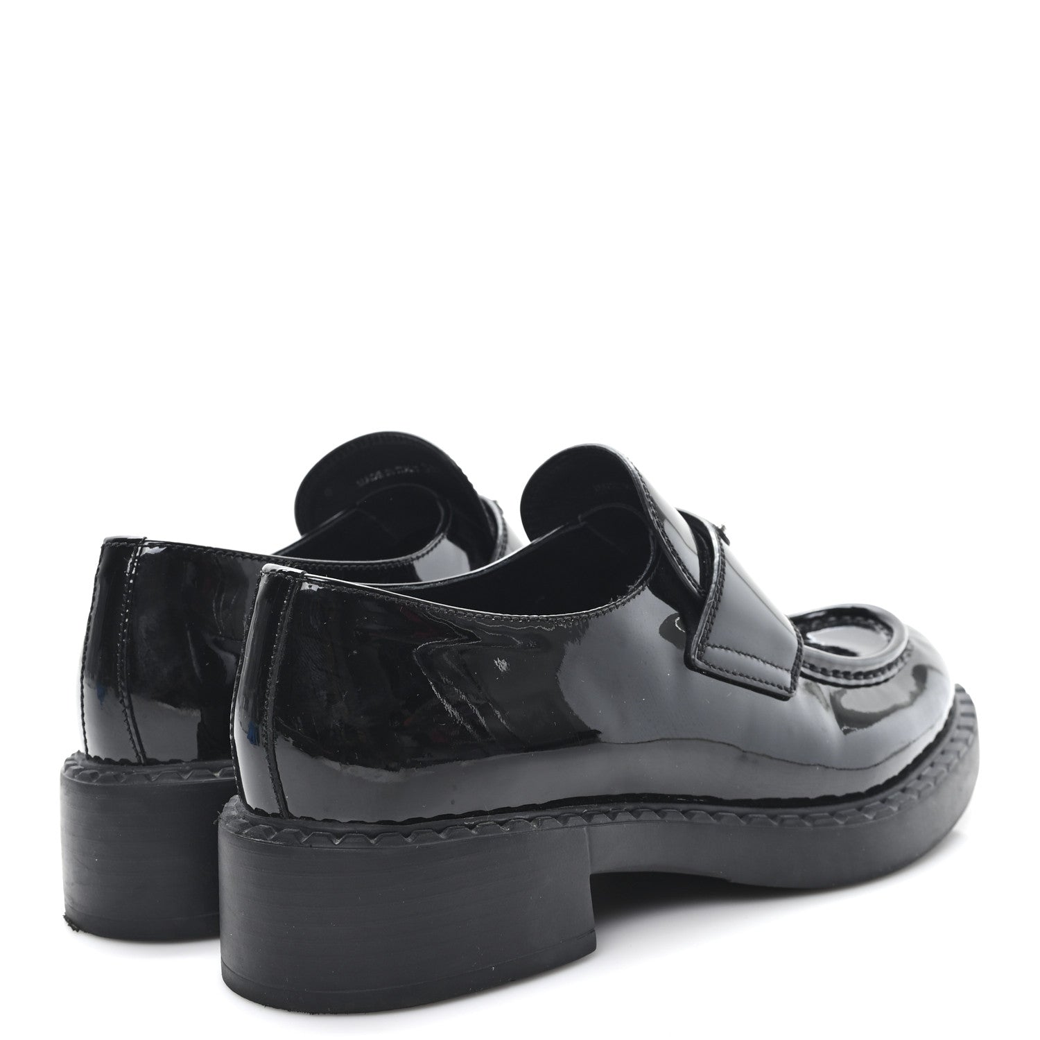 Vernice Triangle 50mm Loafers 39.5 Black
