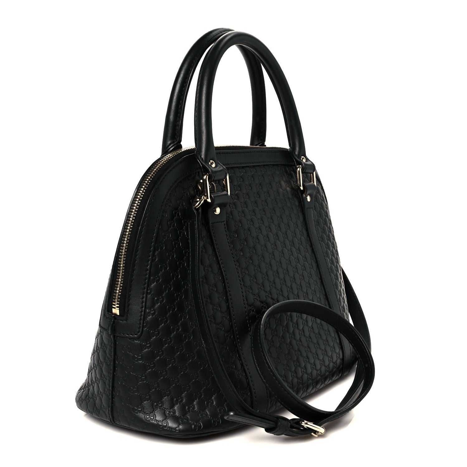 Microguccissima Medium Dome Bag Black