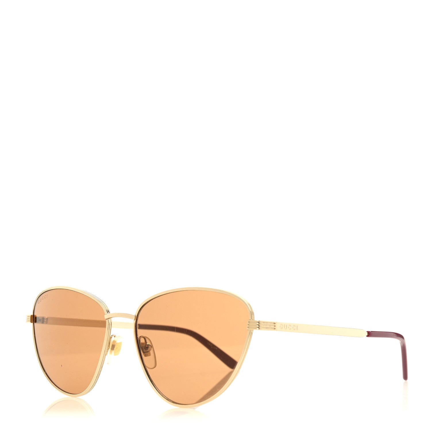 Metal Cat Eye Sunglasses Gold Purple