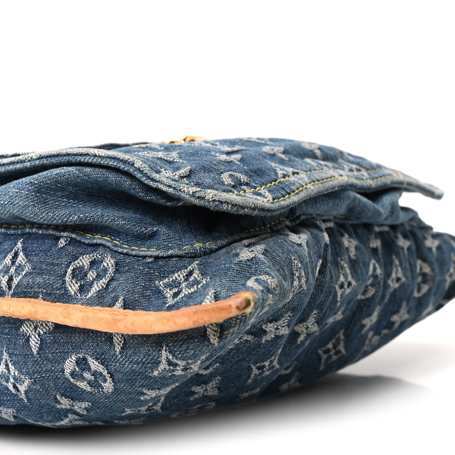 Monogram Denim Sac Plat Blue