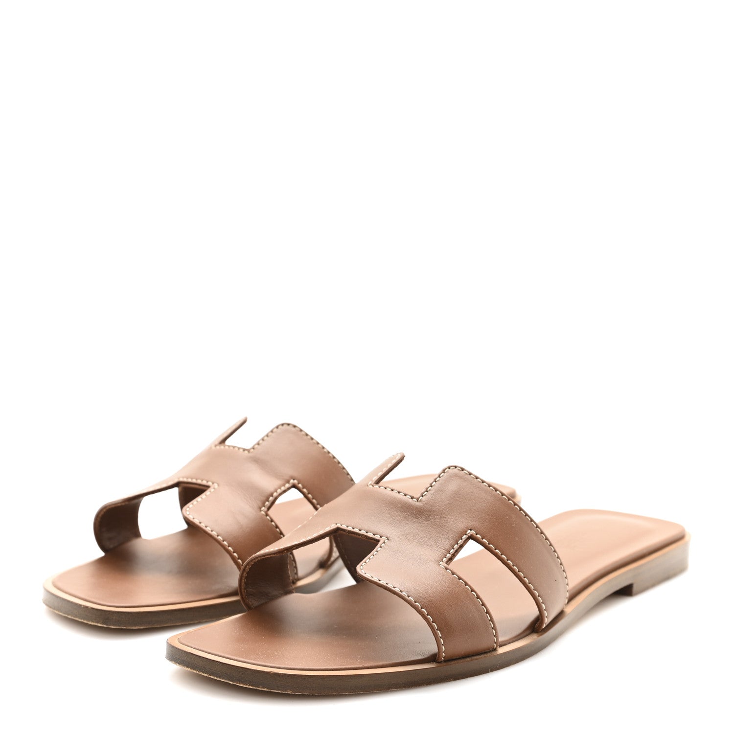 Box Calfskin Oran Sandals 36.5 Gold