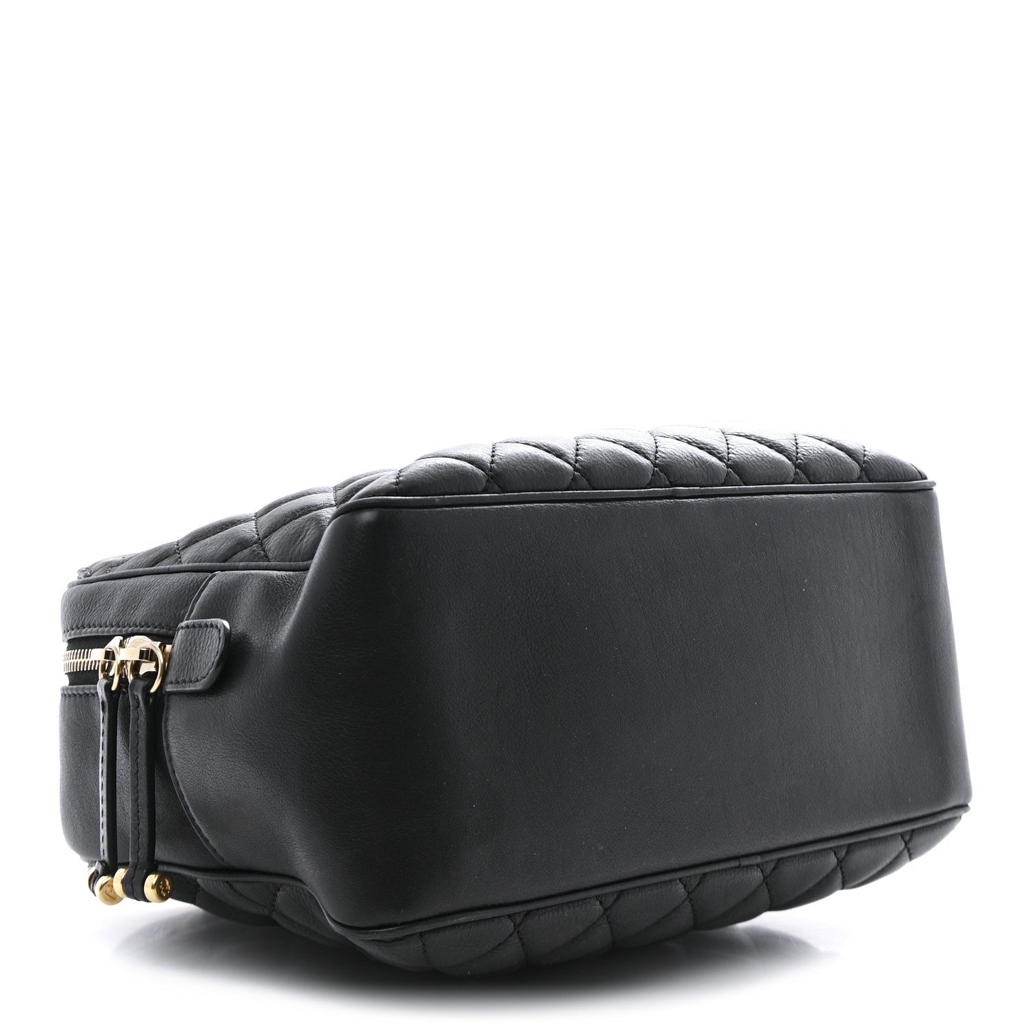 Calfskin Quilted CC Medium Vanity Case Black