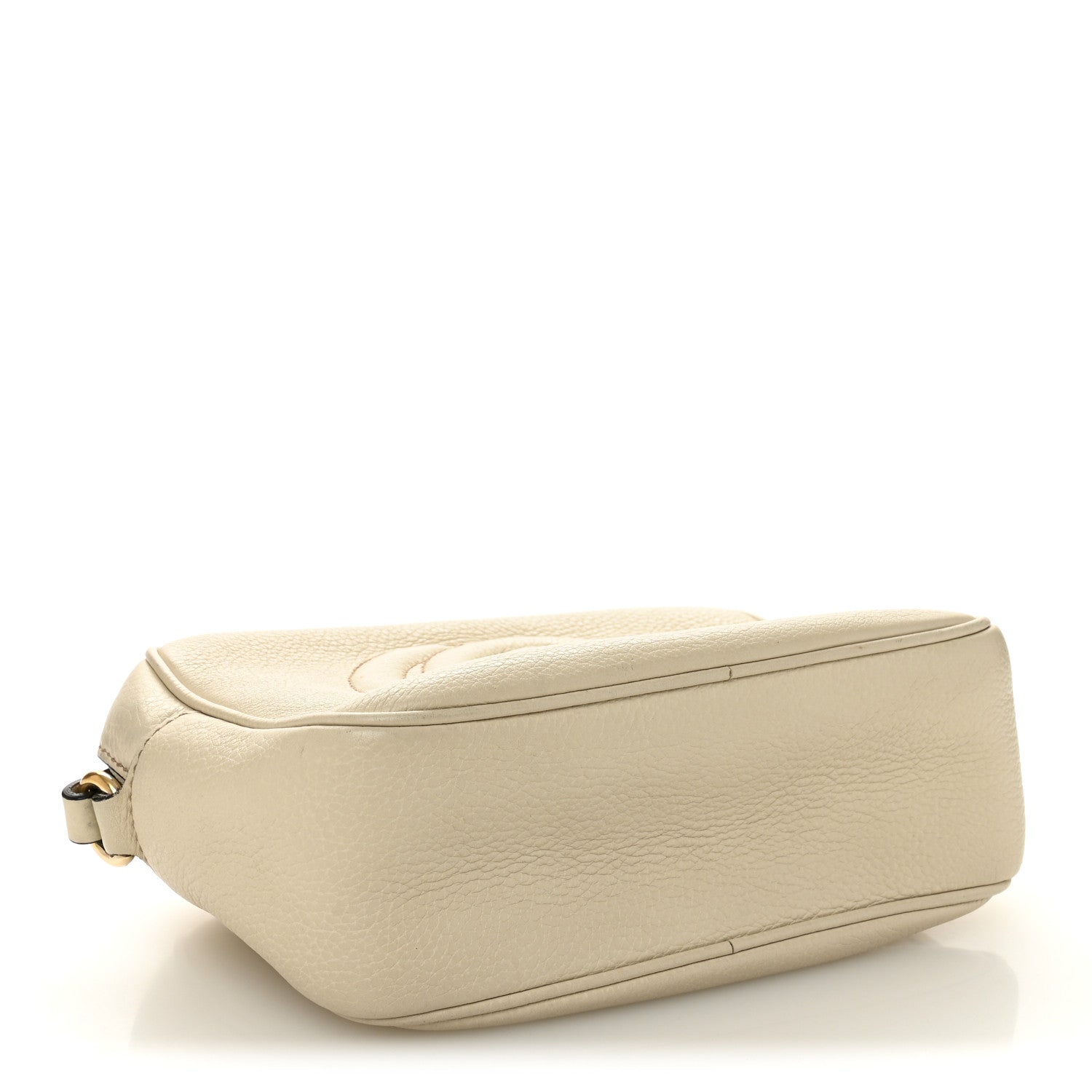 Pebbled Calfskin Small Soho Disco Bag Off White